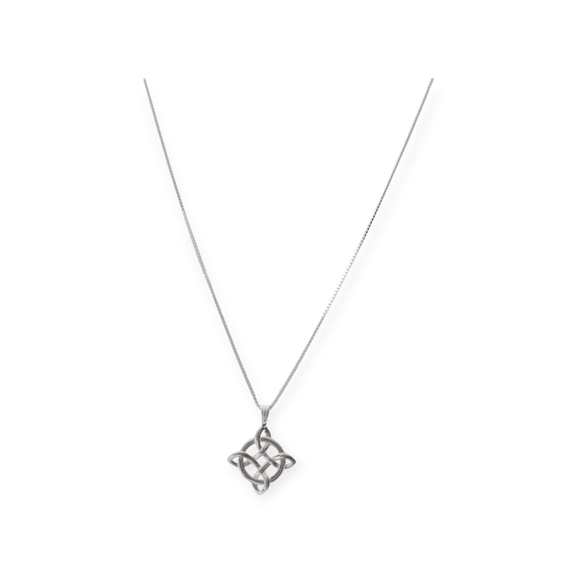 Collar Nudo De Bruja Plata  Fina 925-1