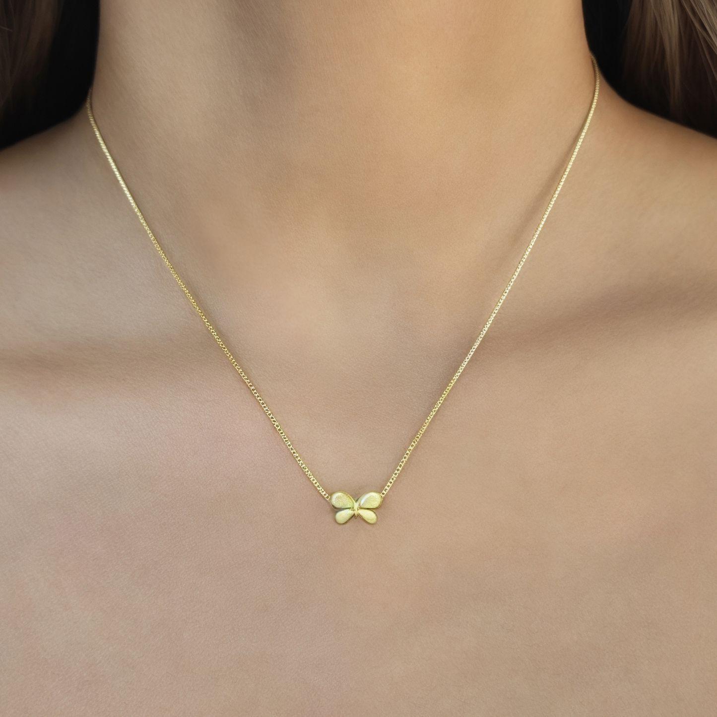 Collar Mariposa Enchapado Oro 18K-2