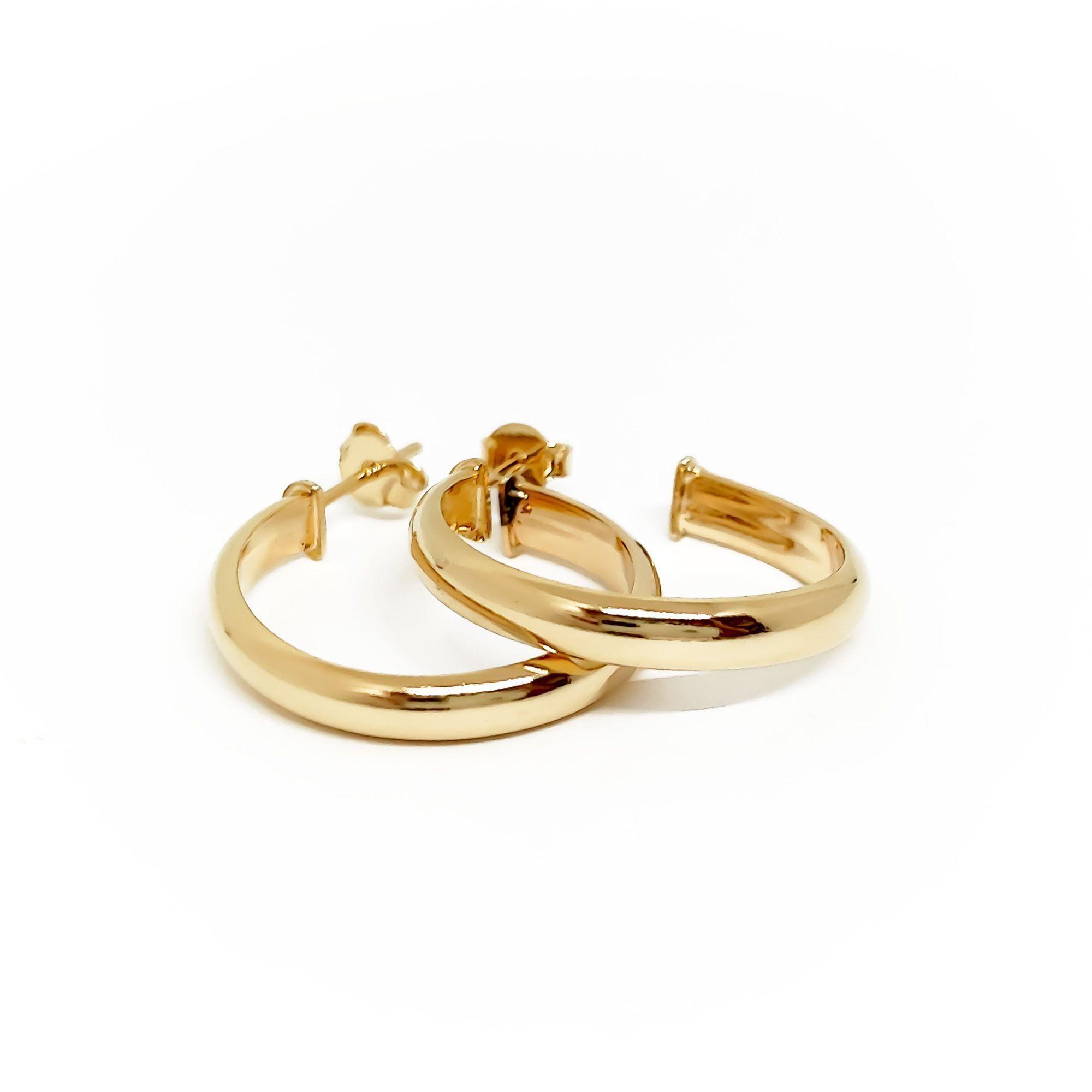 Aros Argolla Tubo 25mm Enchapado Oro 18K-2