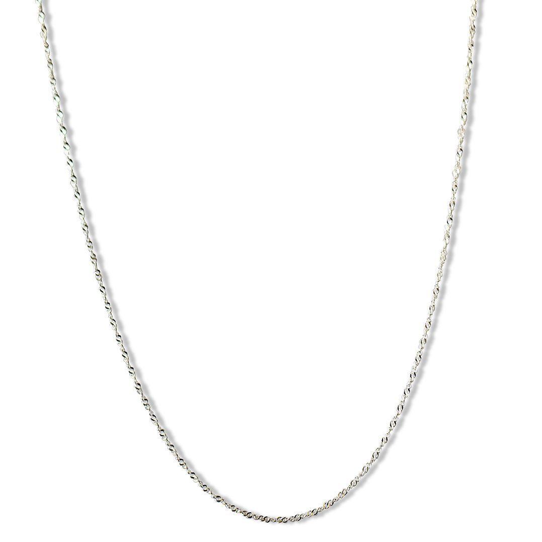 Cadena Entorchada 50cm Plata Fina  925-0