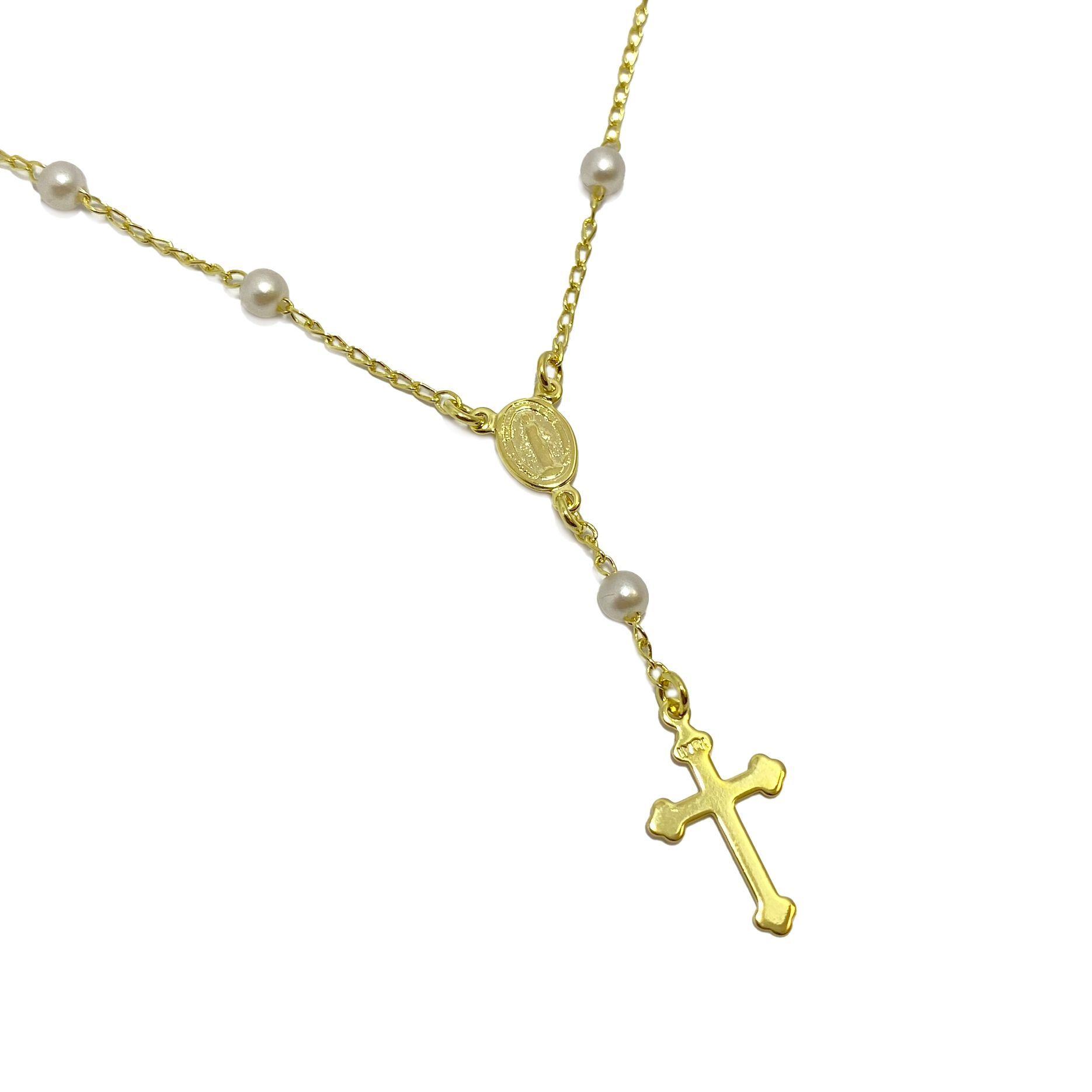 Collar Denario Perla Enchapado Oro 18K-1