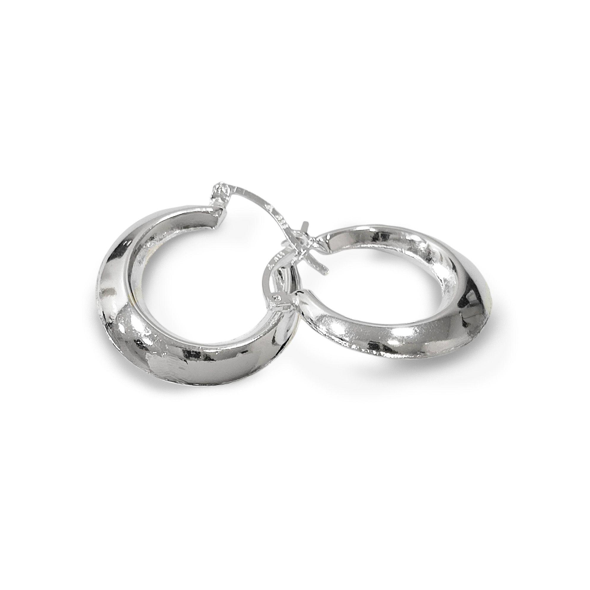 Aros Argolla Bote Dominga Plata Fina 925-0