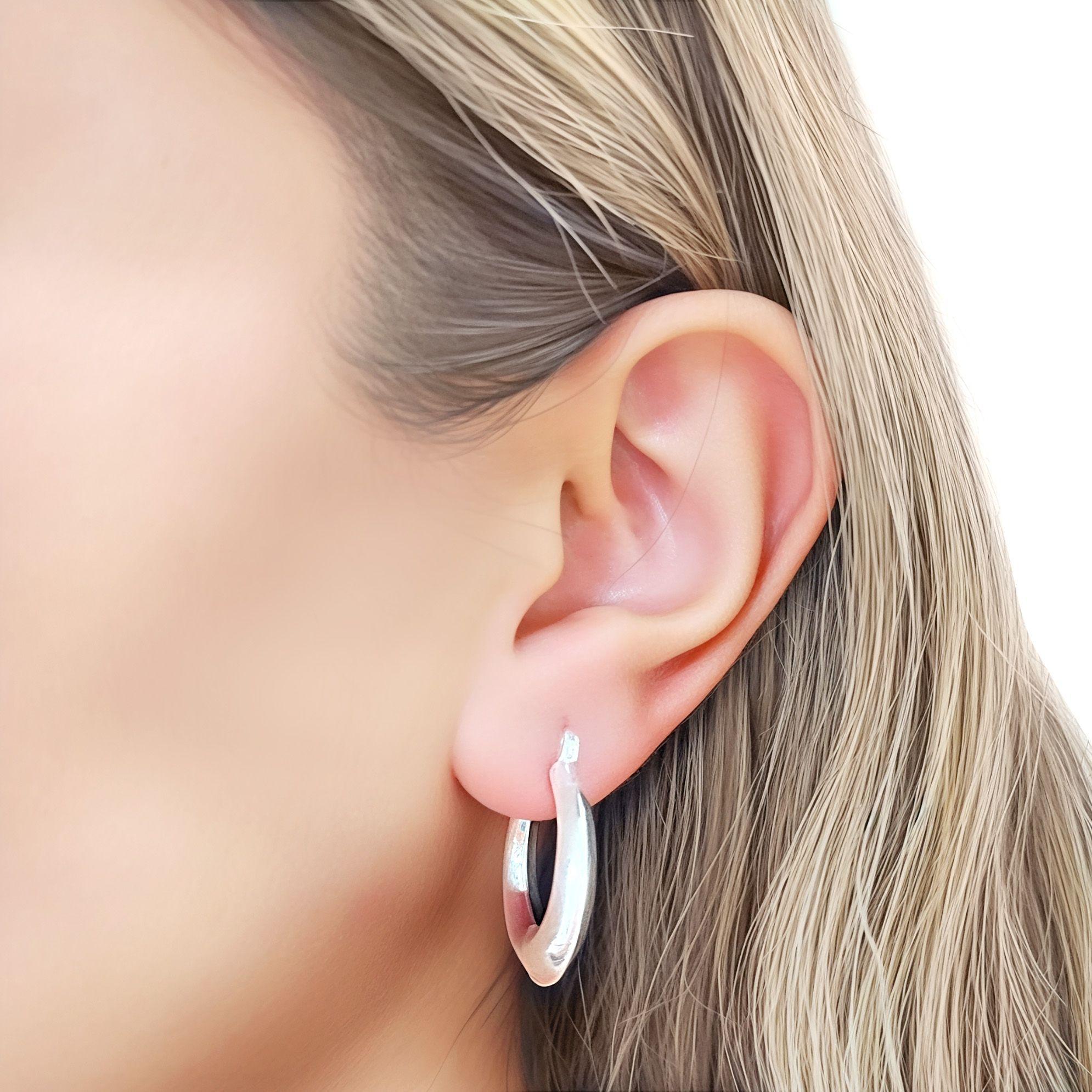 Aros Argolla Bote Dominga Plata Fina 925-2