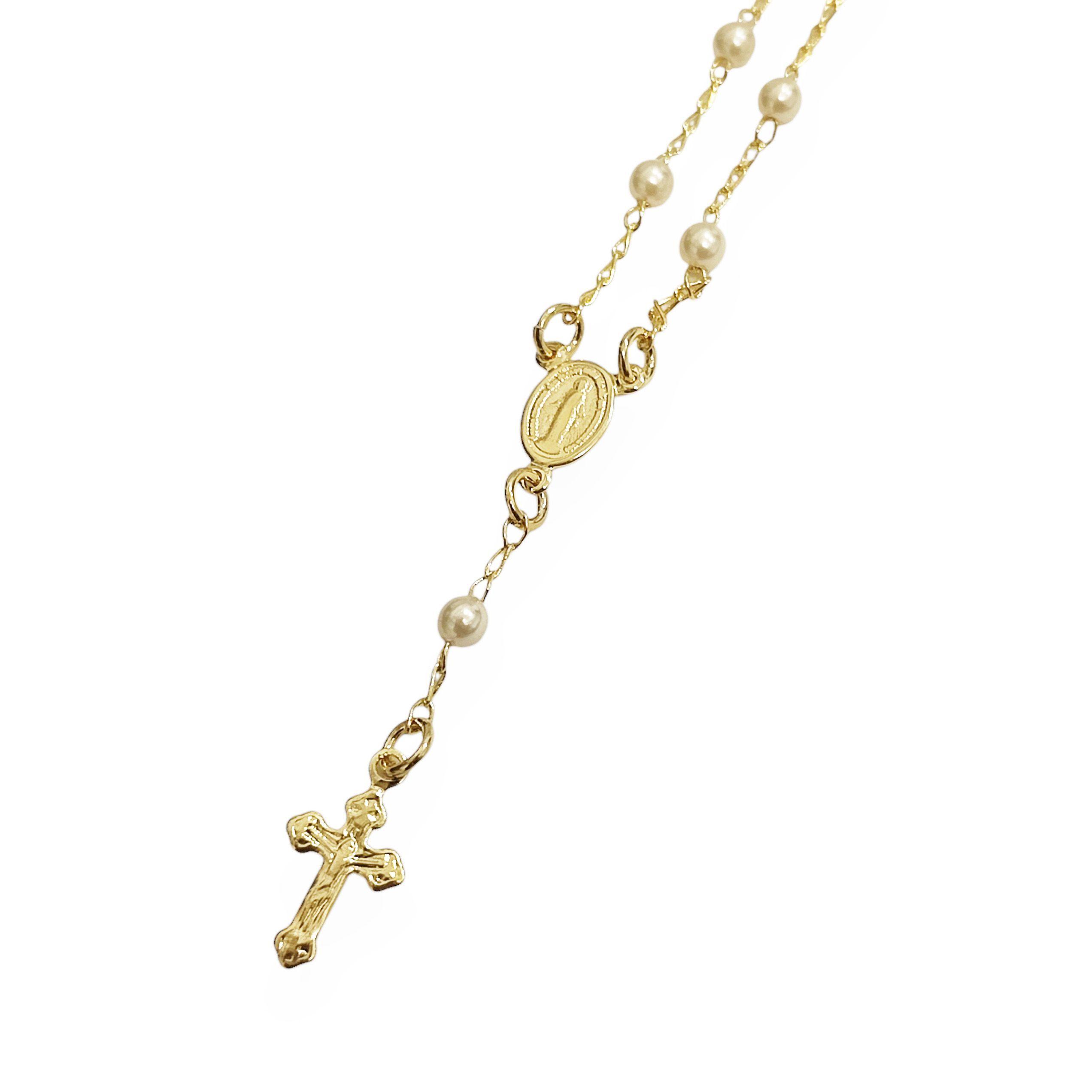 Pulsera Denario Perlas Enchapado Oro 18K-2