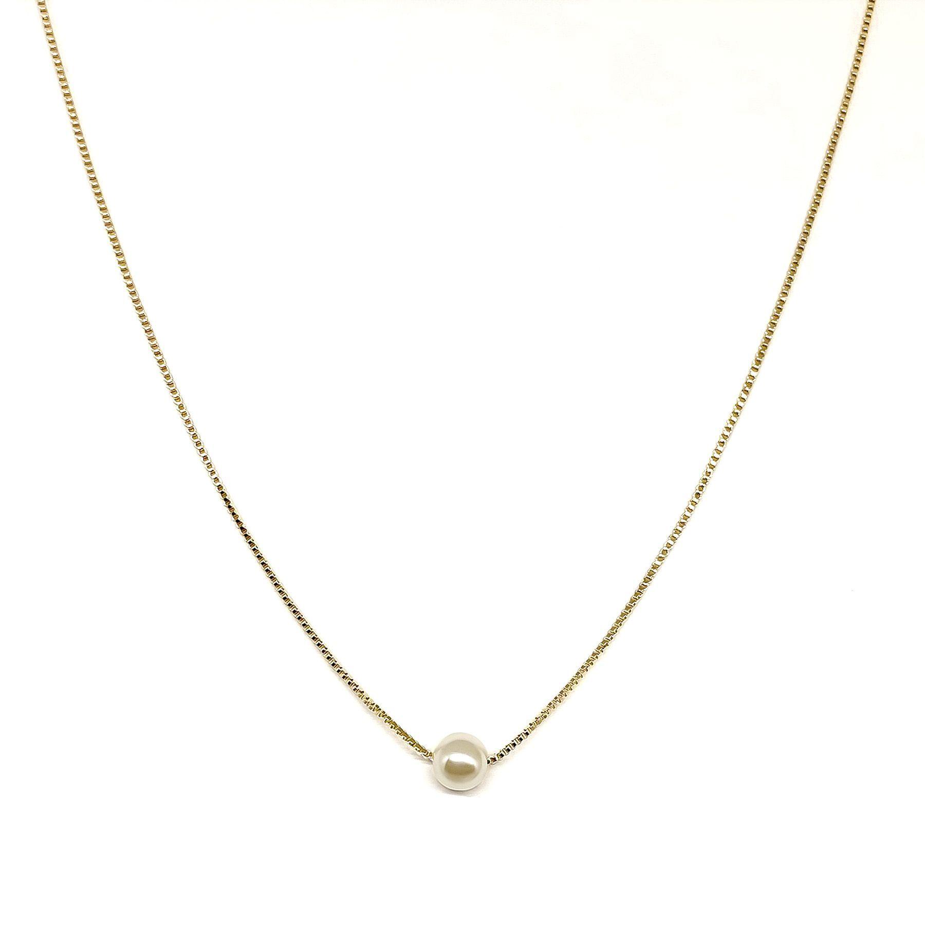 Collar Perla Isabella Enchapado Oro 18K-0