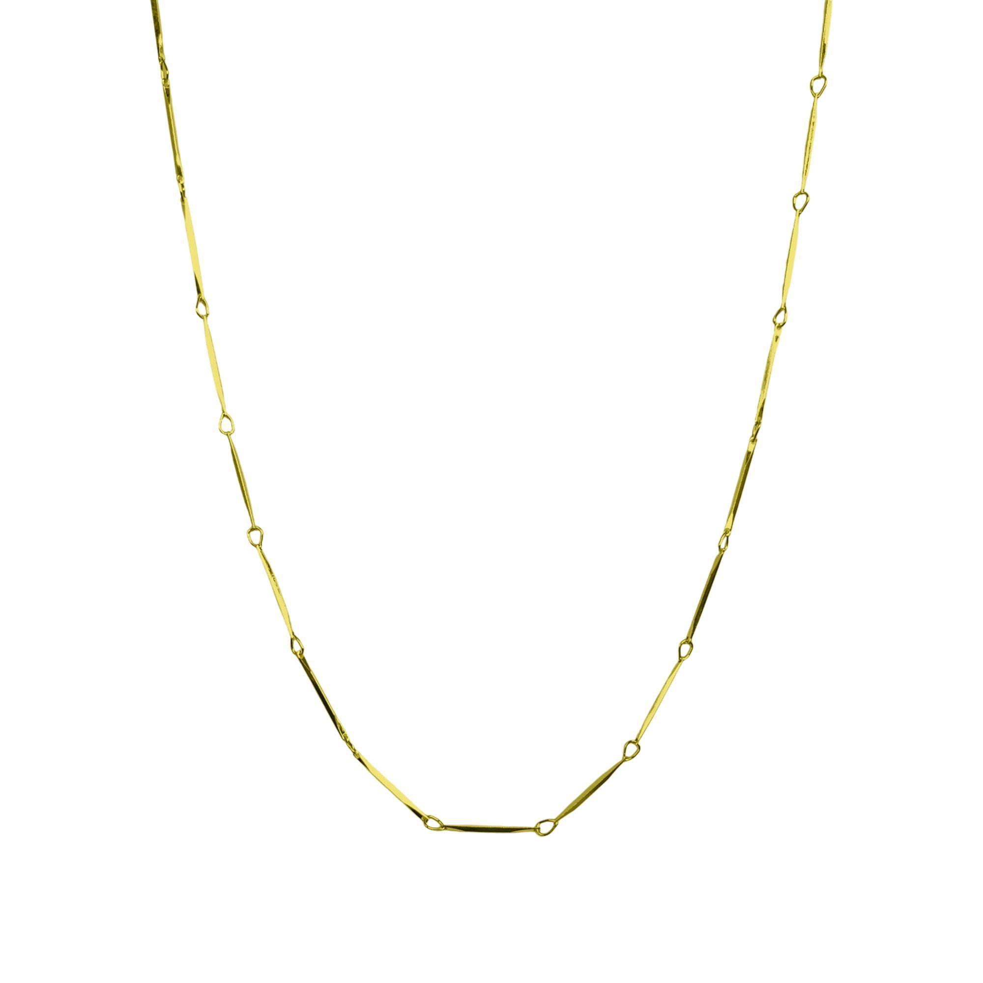 Collar Choker Palito Facetado Enchapado Oro 18K-3