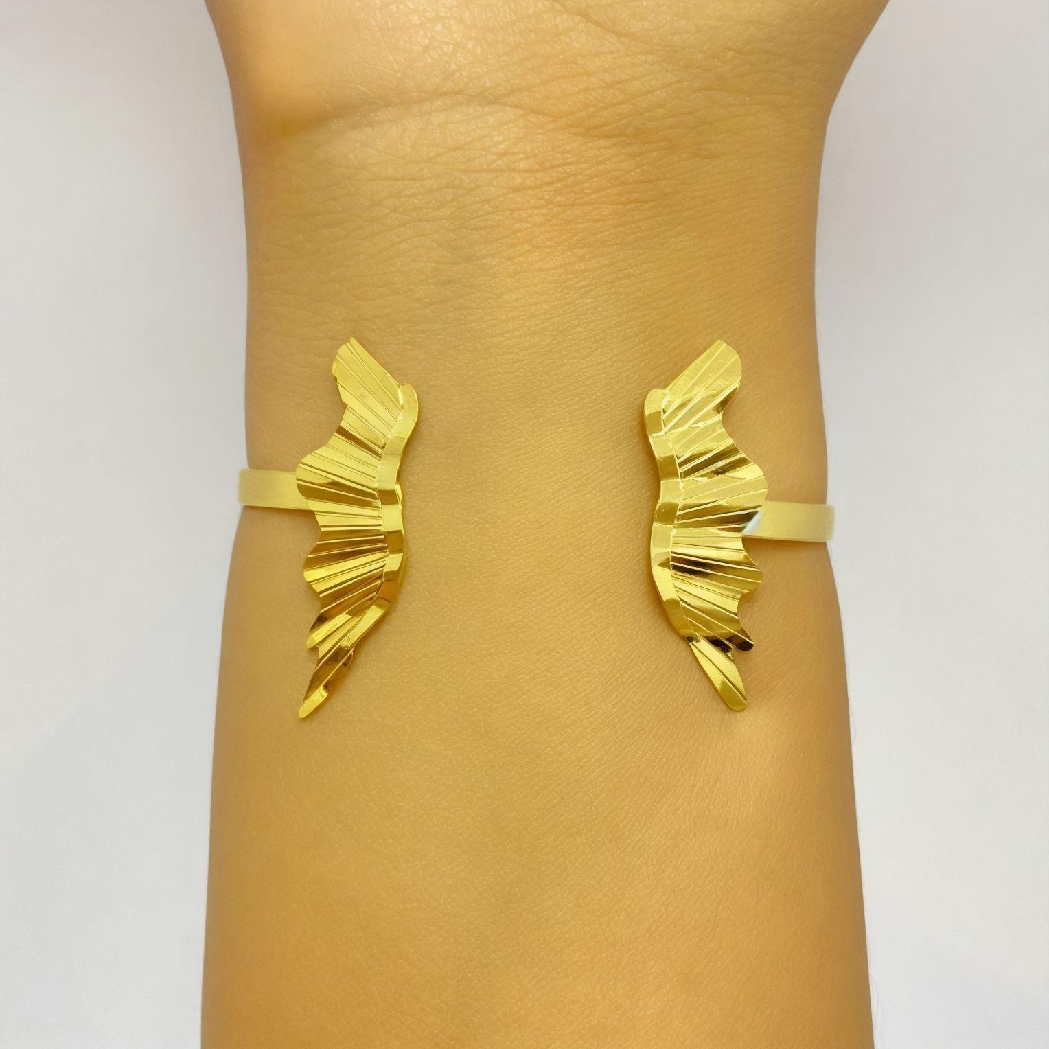 Pulsera Esclava Mariposa Adaptable Enchapado Oro 18K-2