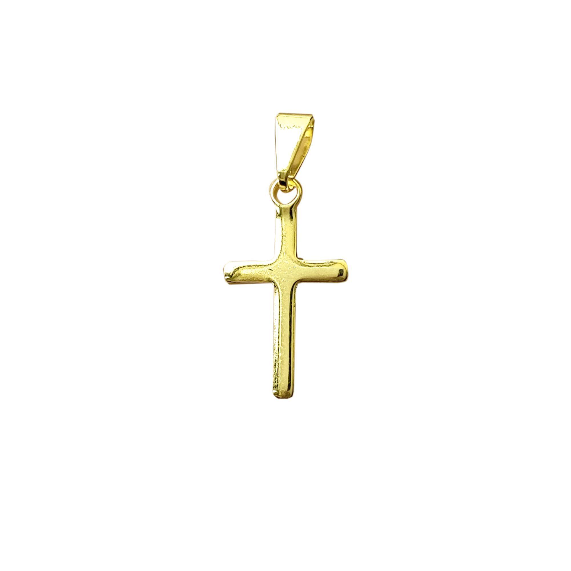 Colgante Cruz Plano Enchapado Oro 18K-2