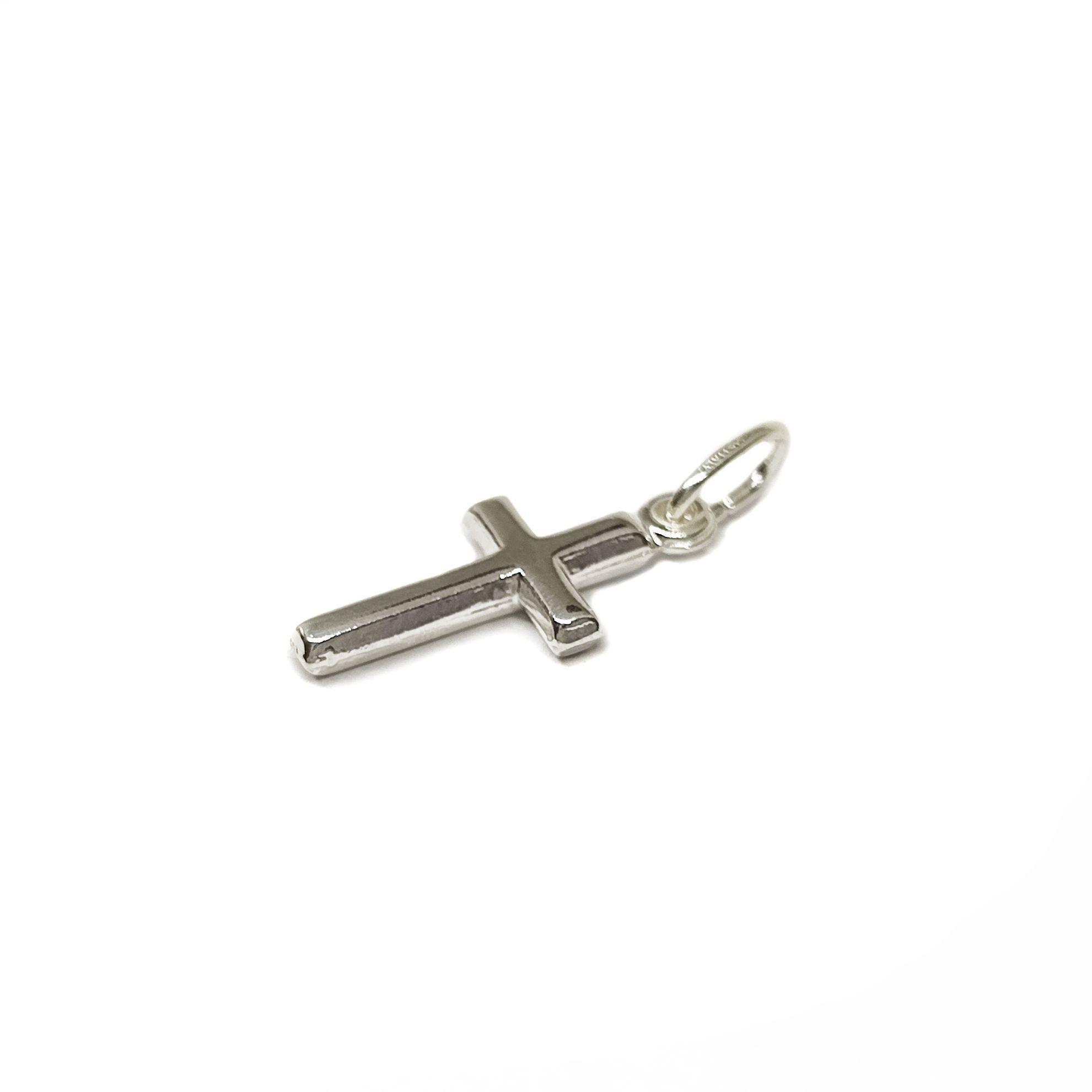 Colgante Cruz Tubo Plata Fina 925-2