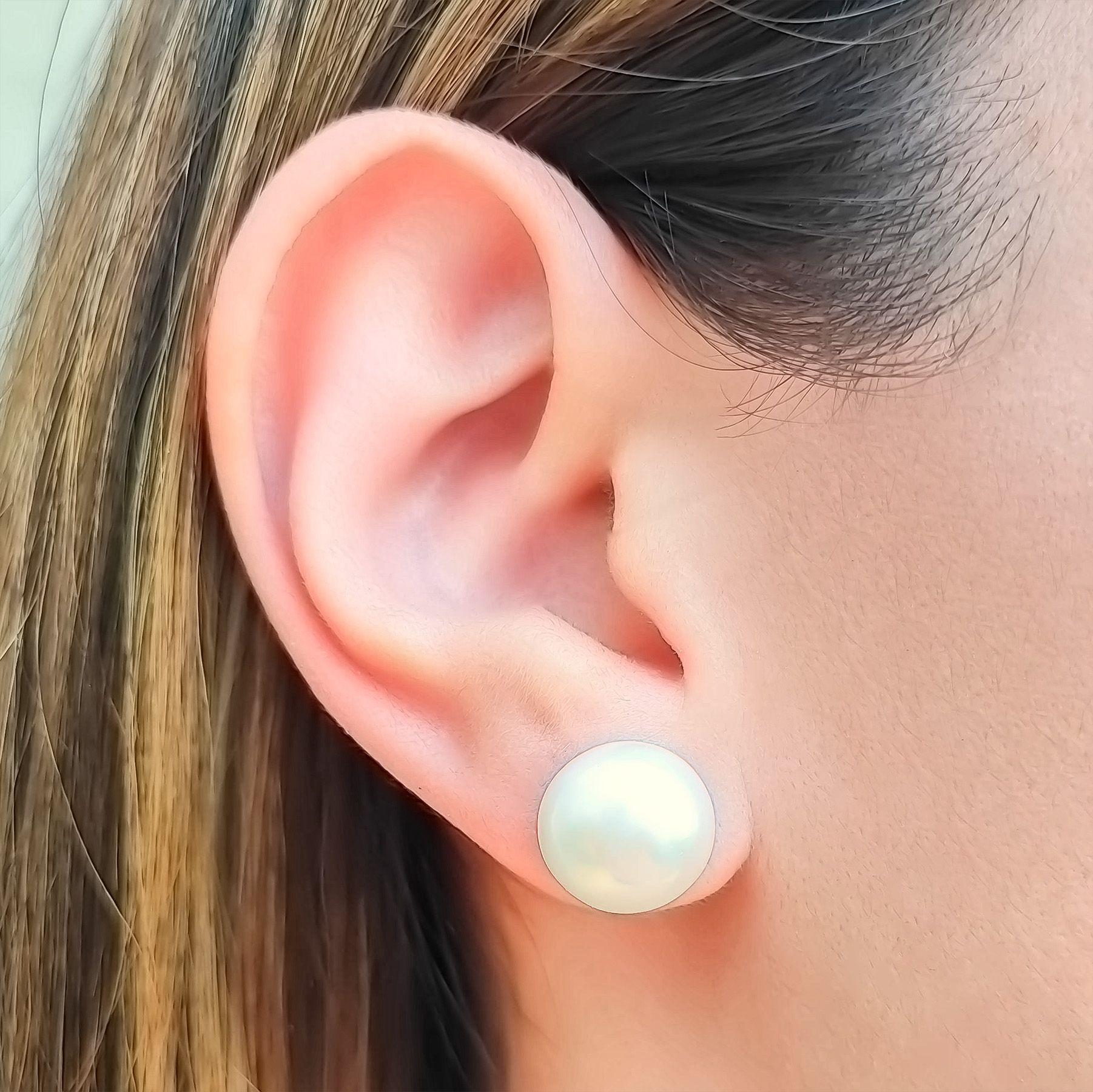 Aros Perla de Río 13mm Plata Fina 925-2