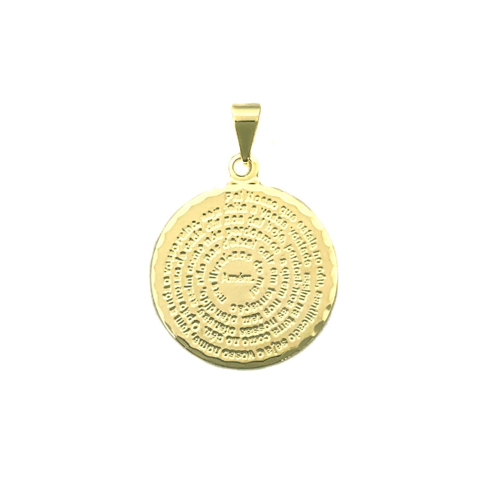 Colgante Padre Nuestro Lamina Enchapado Oro 18K-0