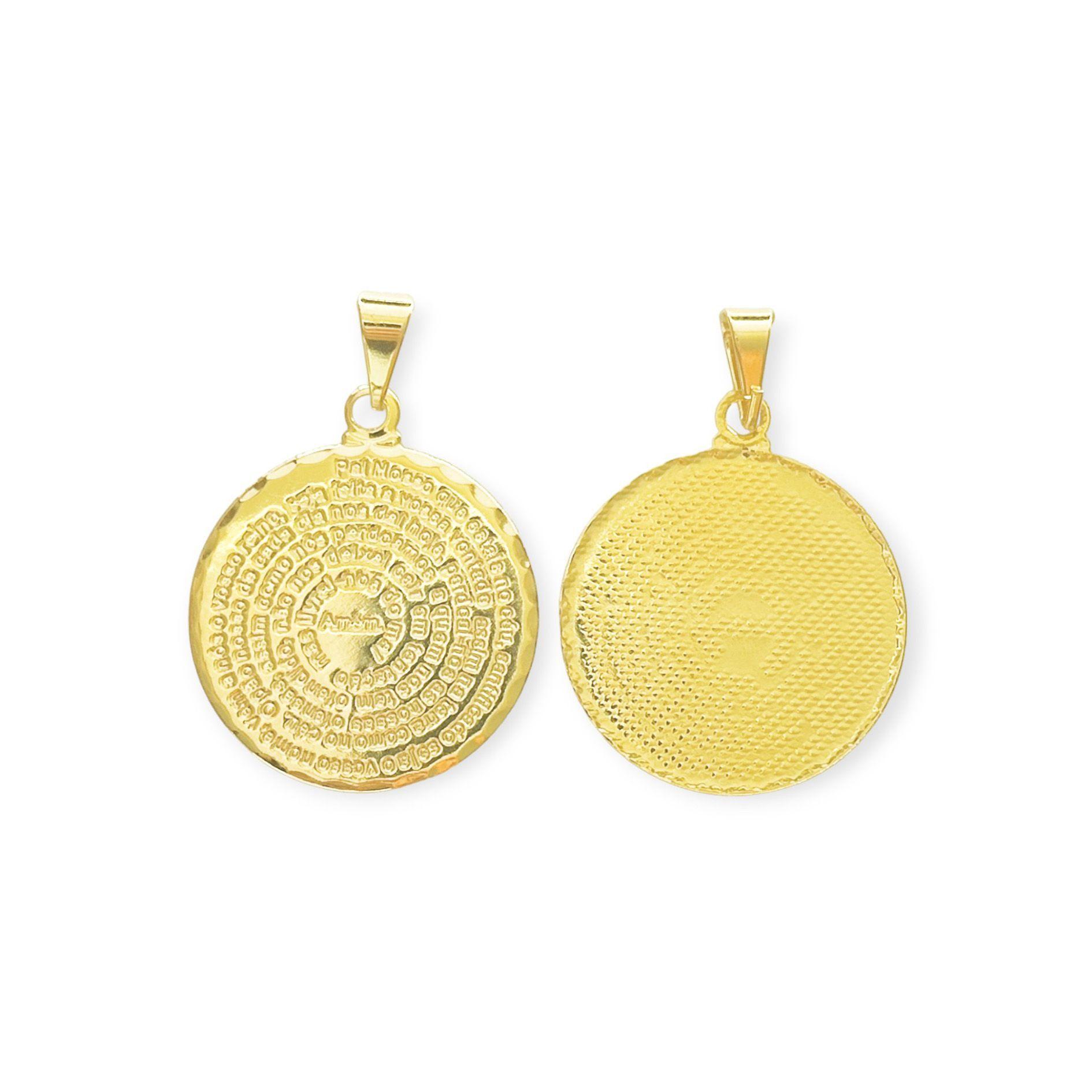 Colgante Padre Nuestro Lamina Enchapado Oro 18K-1