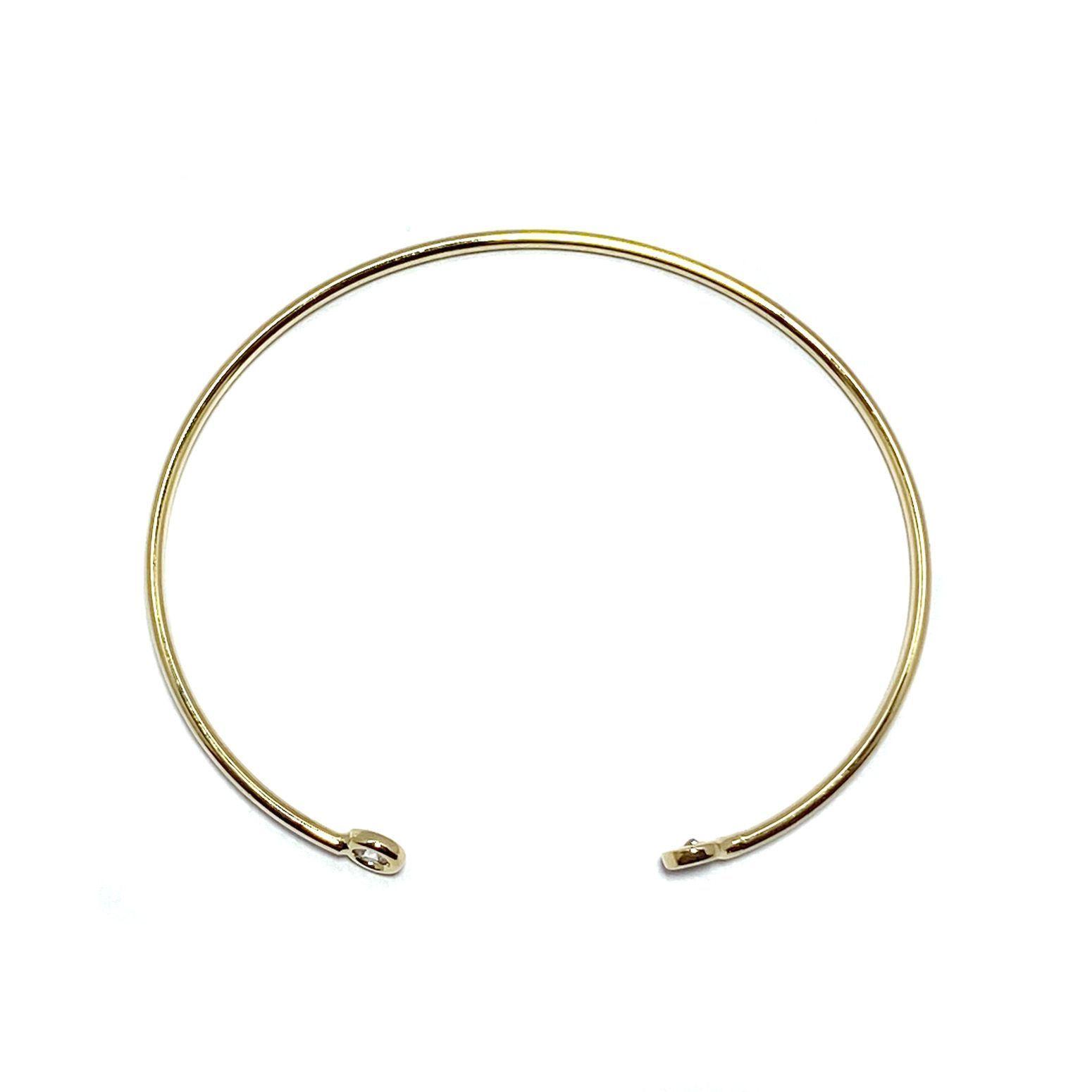 Pulsera Esclava 2 Circones Enchapado Oro 18K-2
