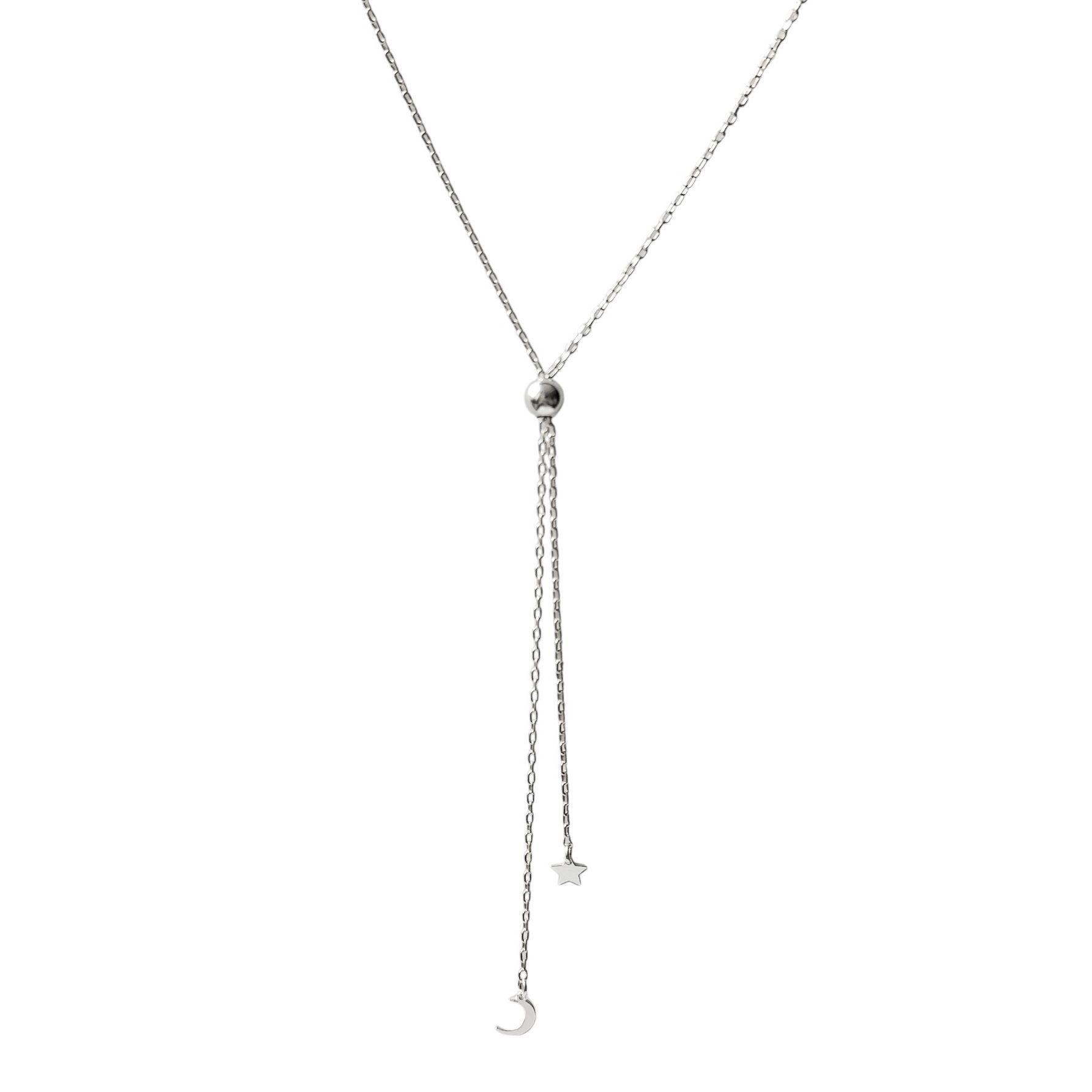 Collar Abigail Luna Estrellita Plata Fina 925-0