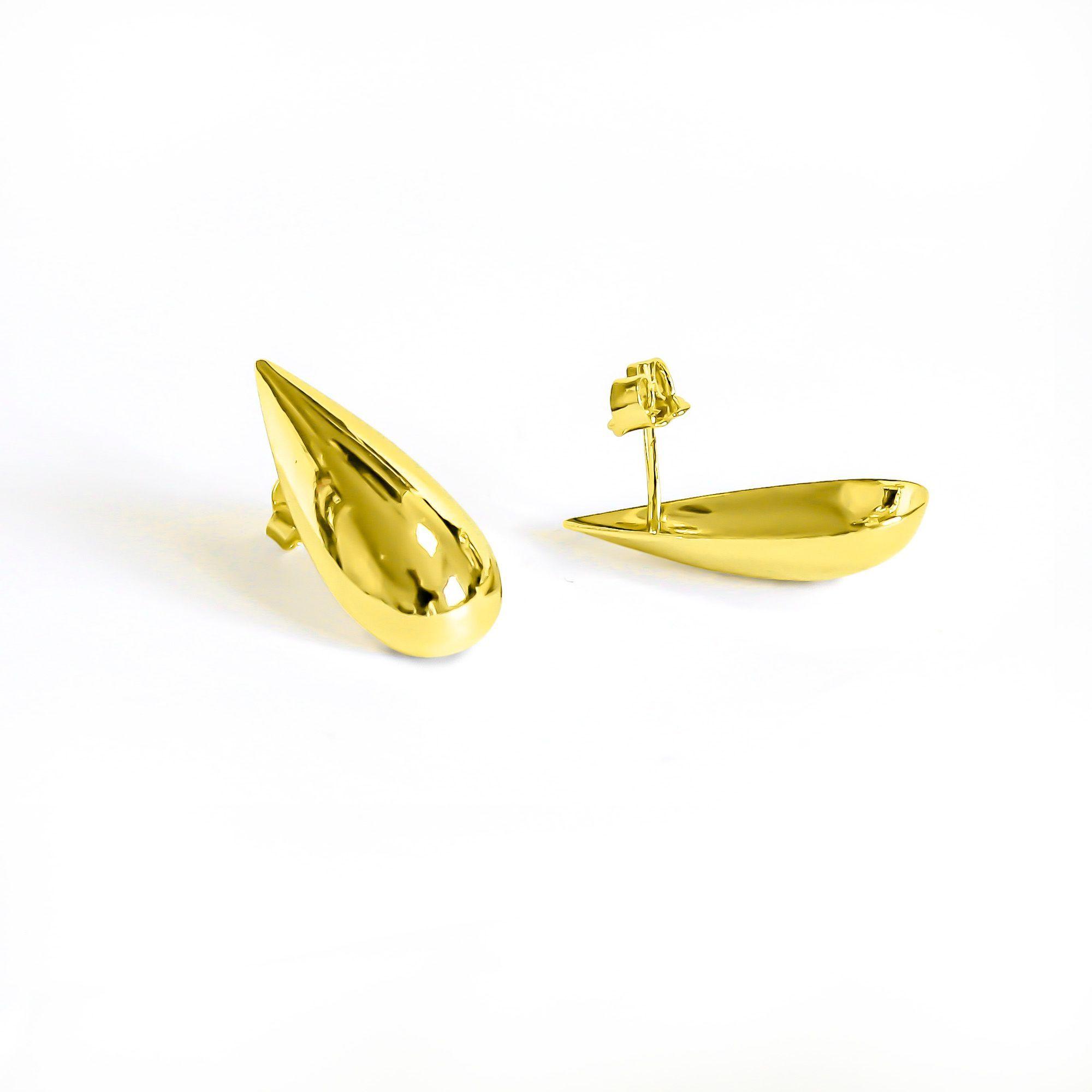 Aros Gota Raquel Enchapado Oro 18K-3