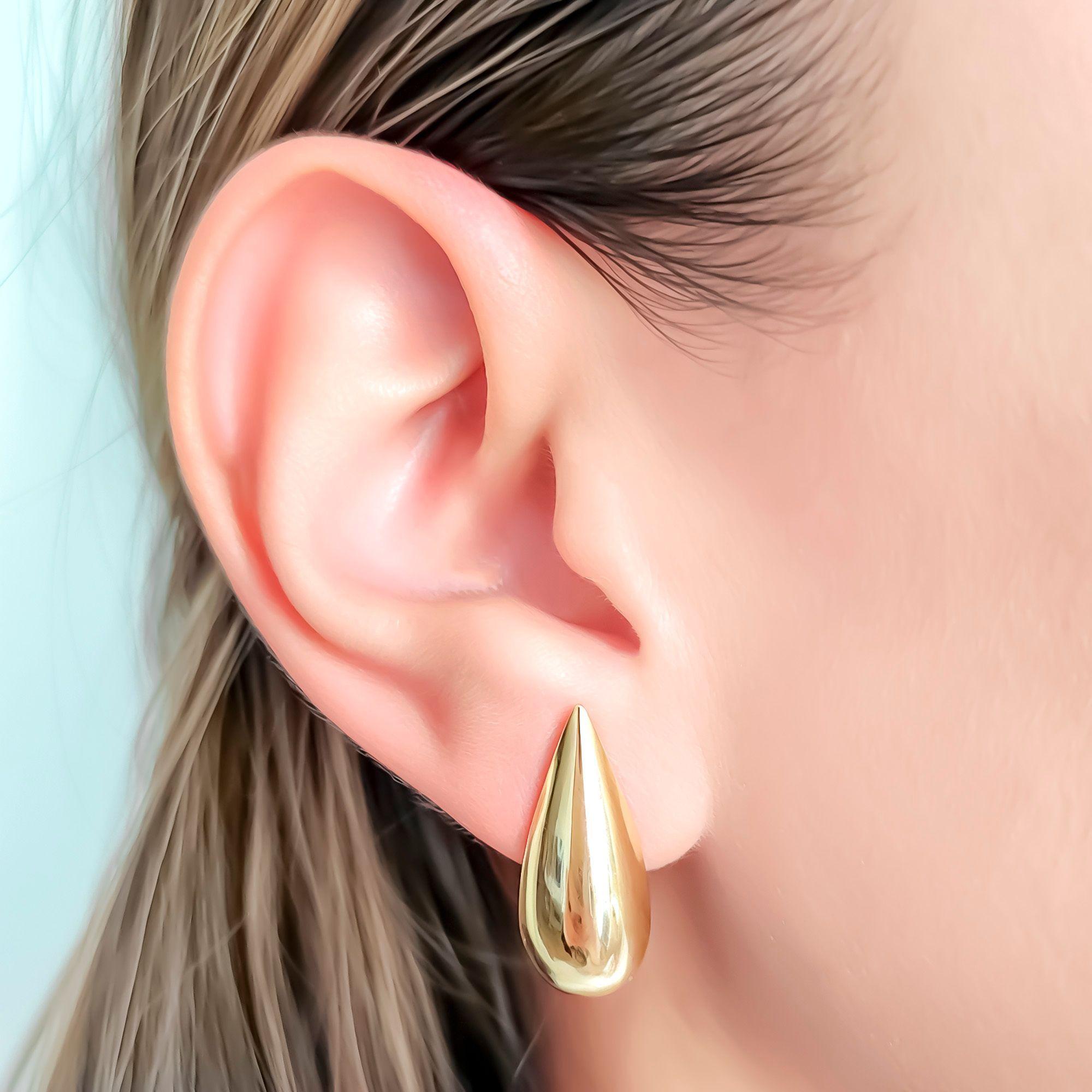 Aros Gota Raquel Enchapado Oro 18K-4