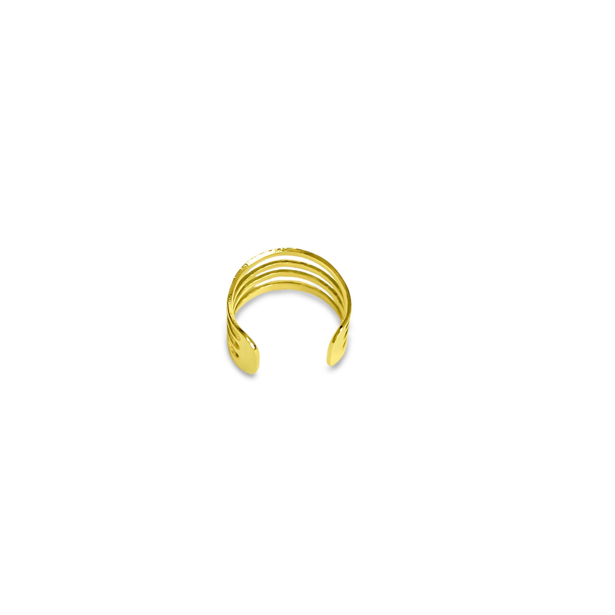 Aro Bidu 4 Argollas Enchapado Oro 18K-2