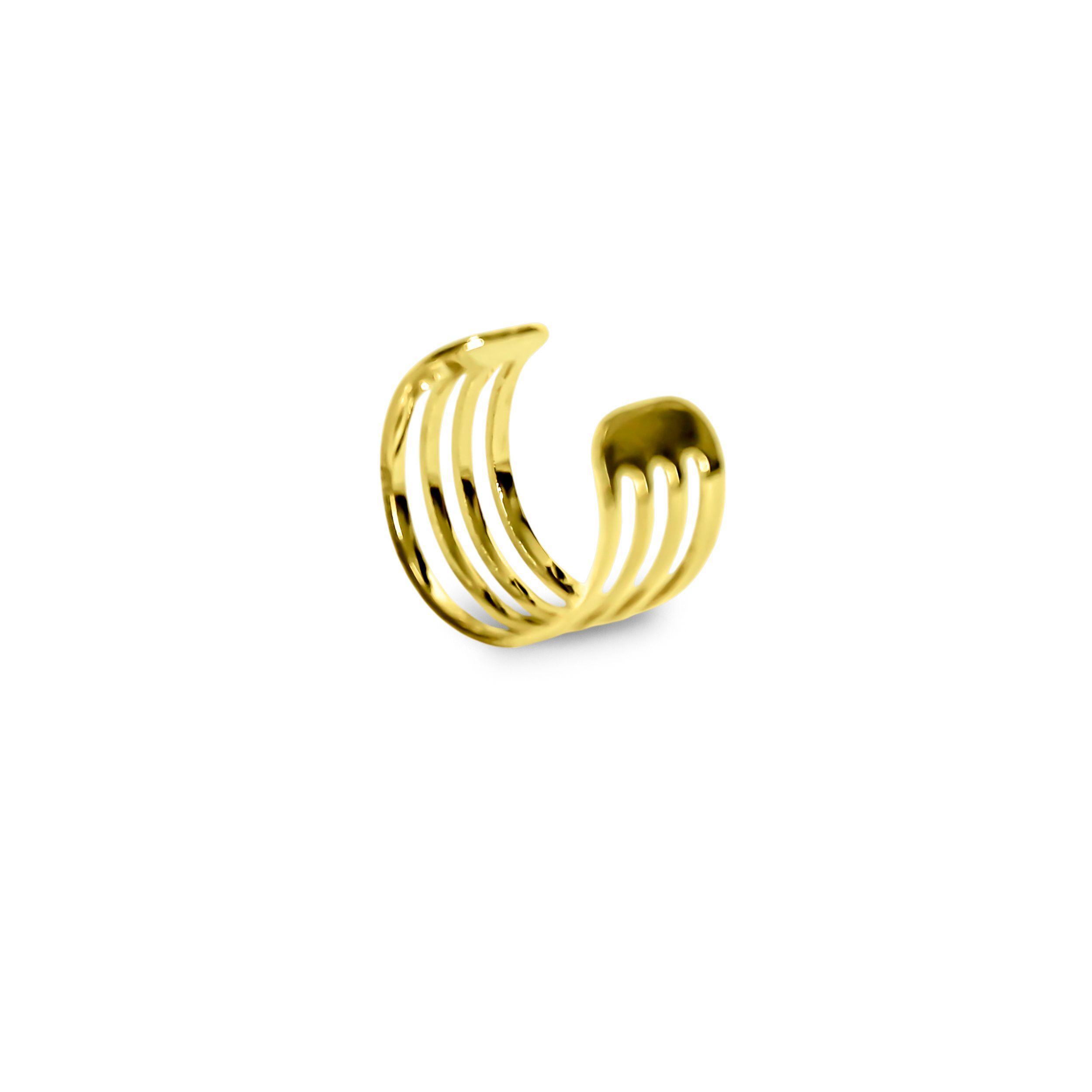 Aro Bidu 4 Argollas Enchapado Oro 18K-4