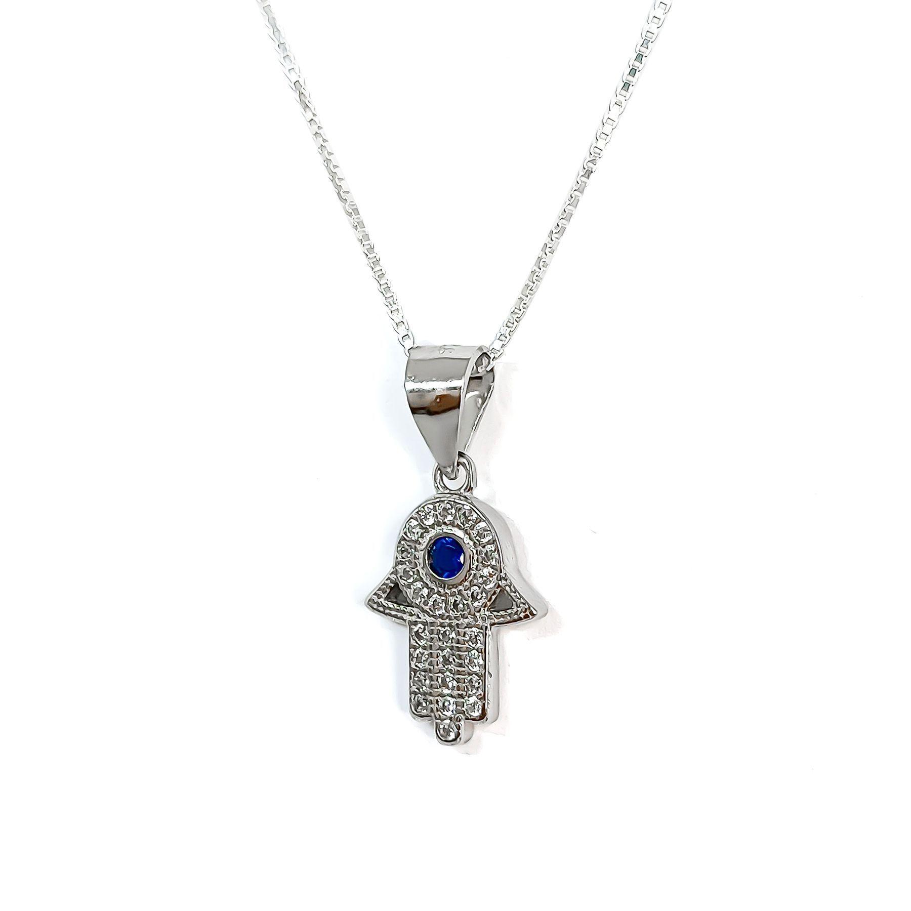 Collar Mano Hamsa Fátima Circones Plata Fina 925-2