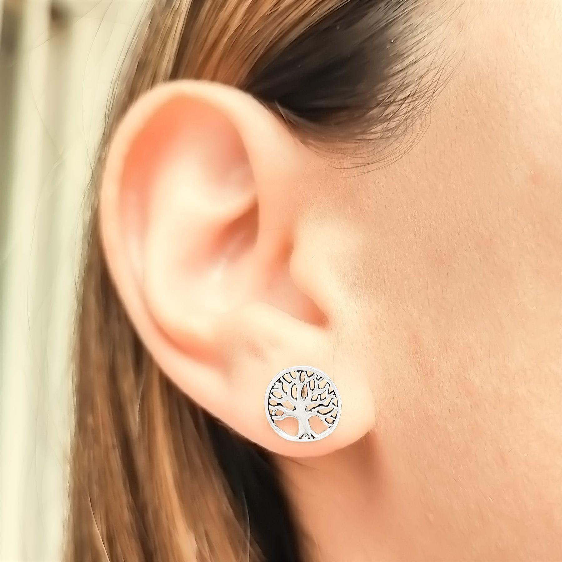 Aros Árbol de la Vida 11mm Plata Fina 925-3