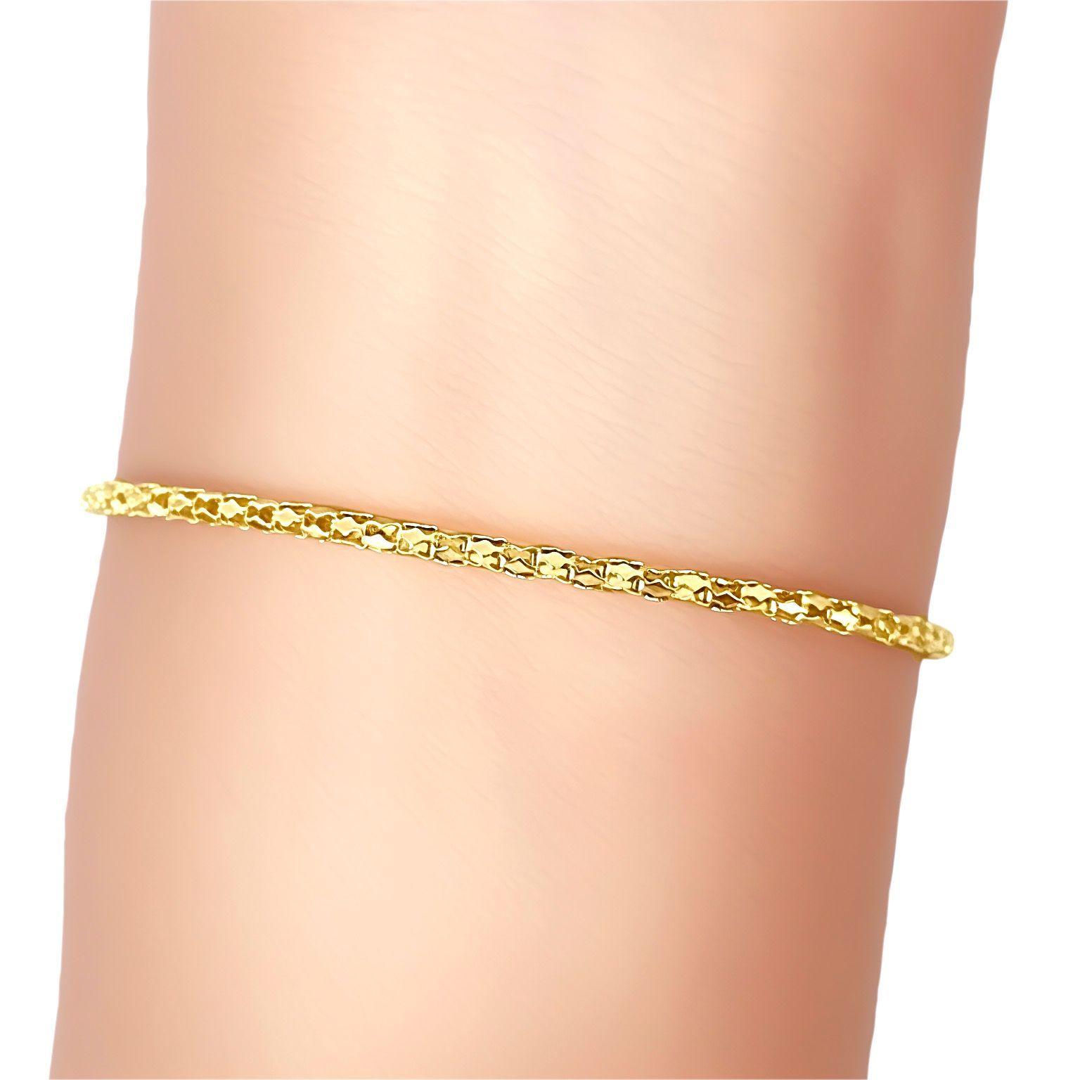 Pulsera Cordón Calado Enchapado Oro 18K-2