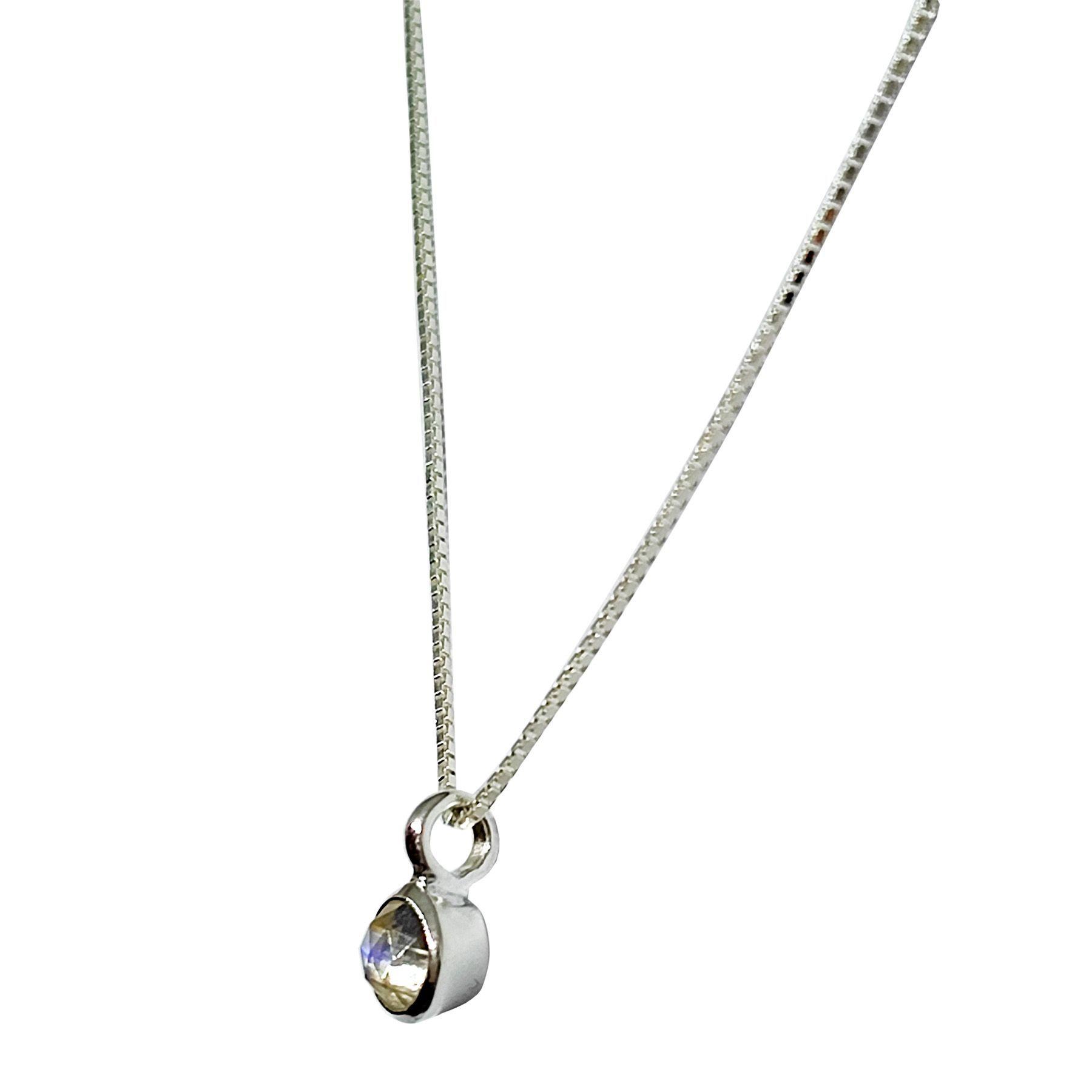 Collar Naisha Piedra Luna Plata Fina 925-2