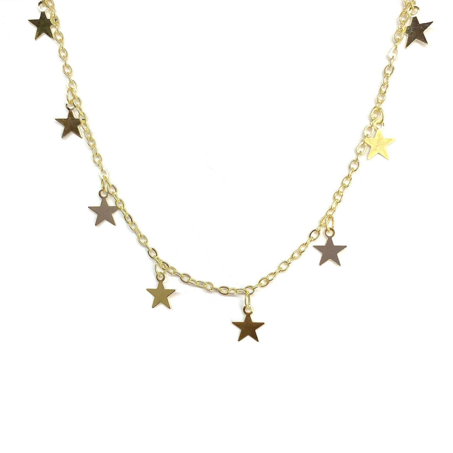 Collar Estrellas 45cm Enchapado Oro 18K-2
