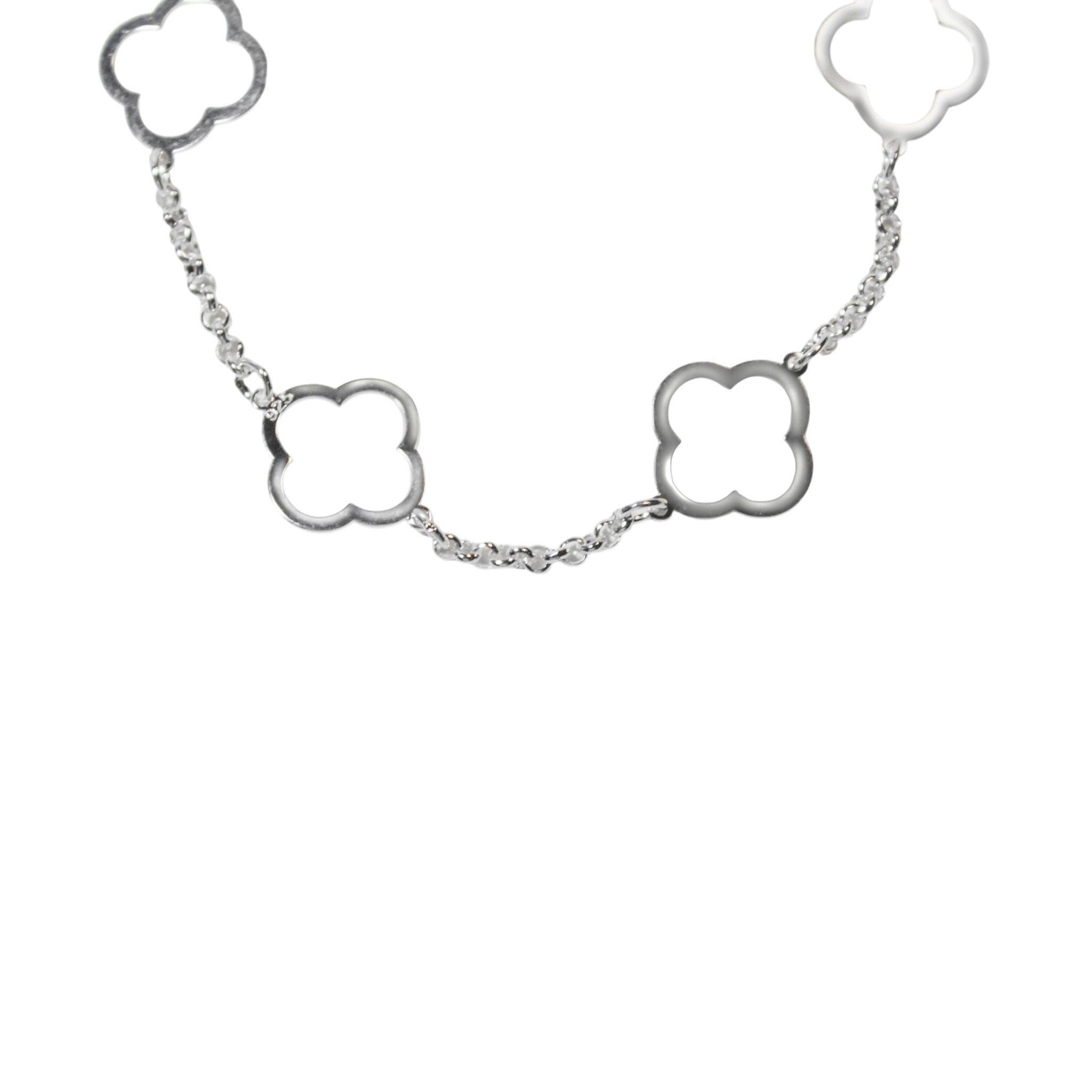 Pulsera Trébol Plata Fina 925-2