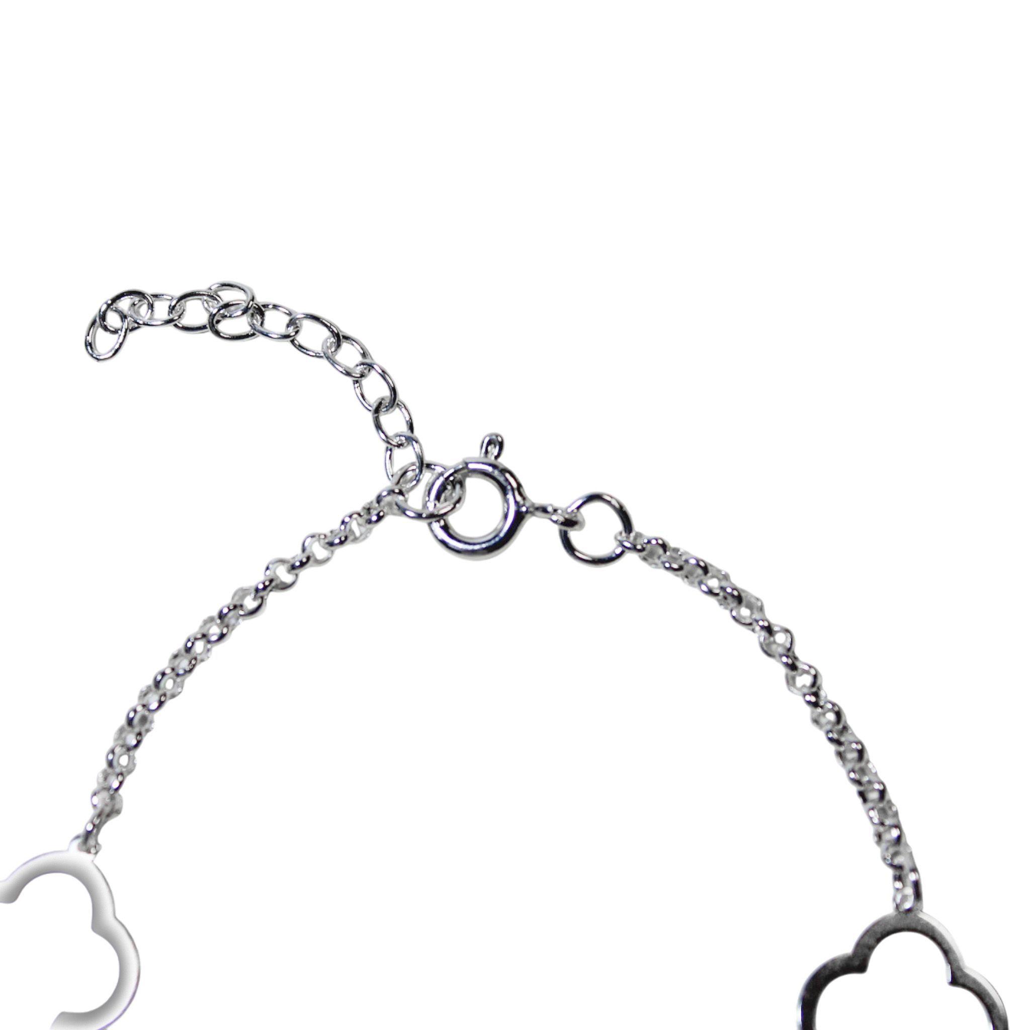 Pulsera Trébol Plata Fina 925-3