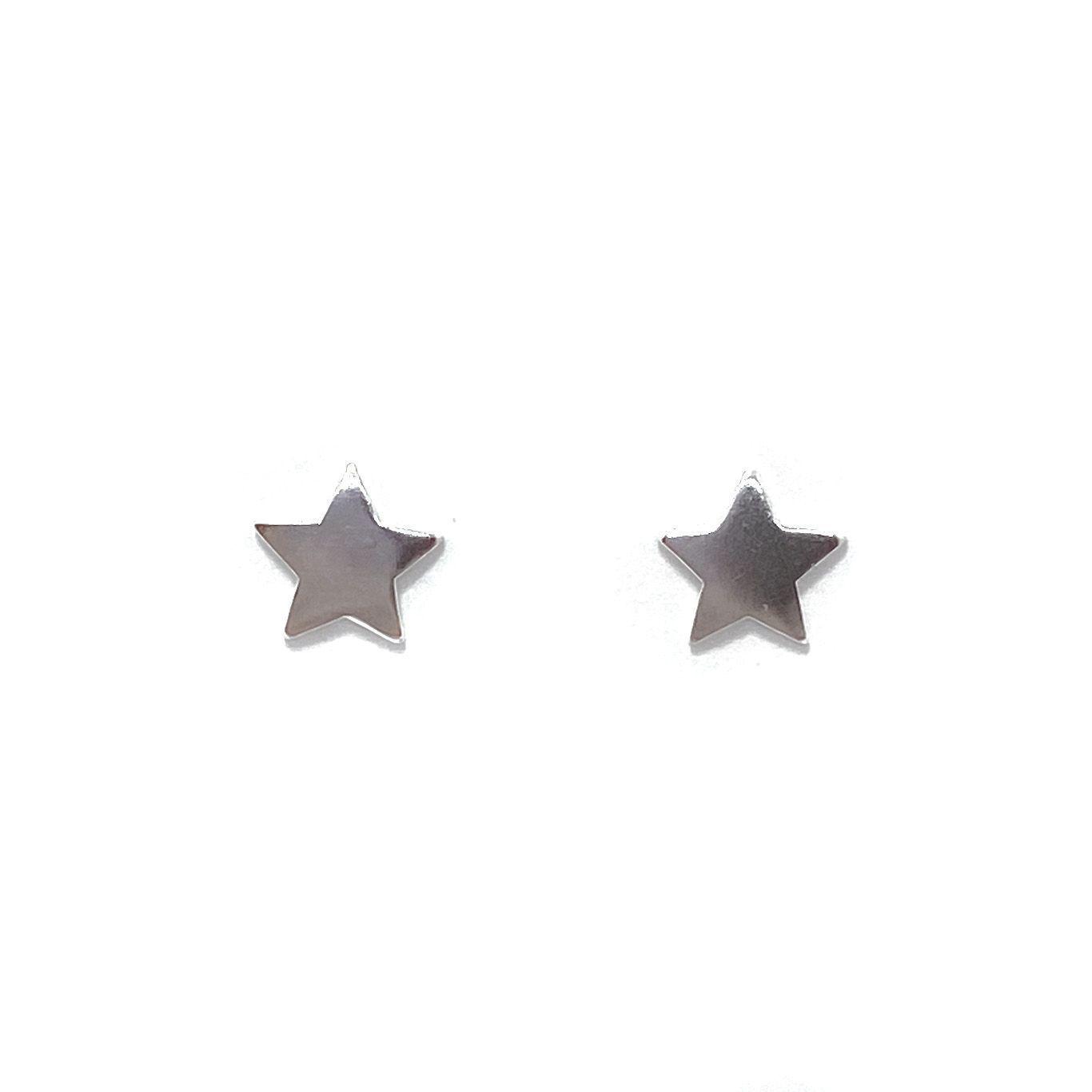Aros Estrellas 8mm Plata Fina 925-2
