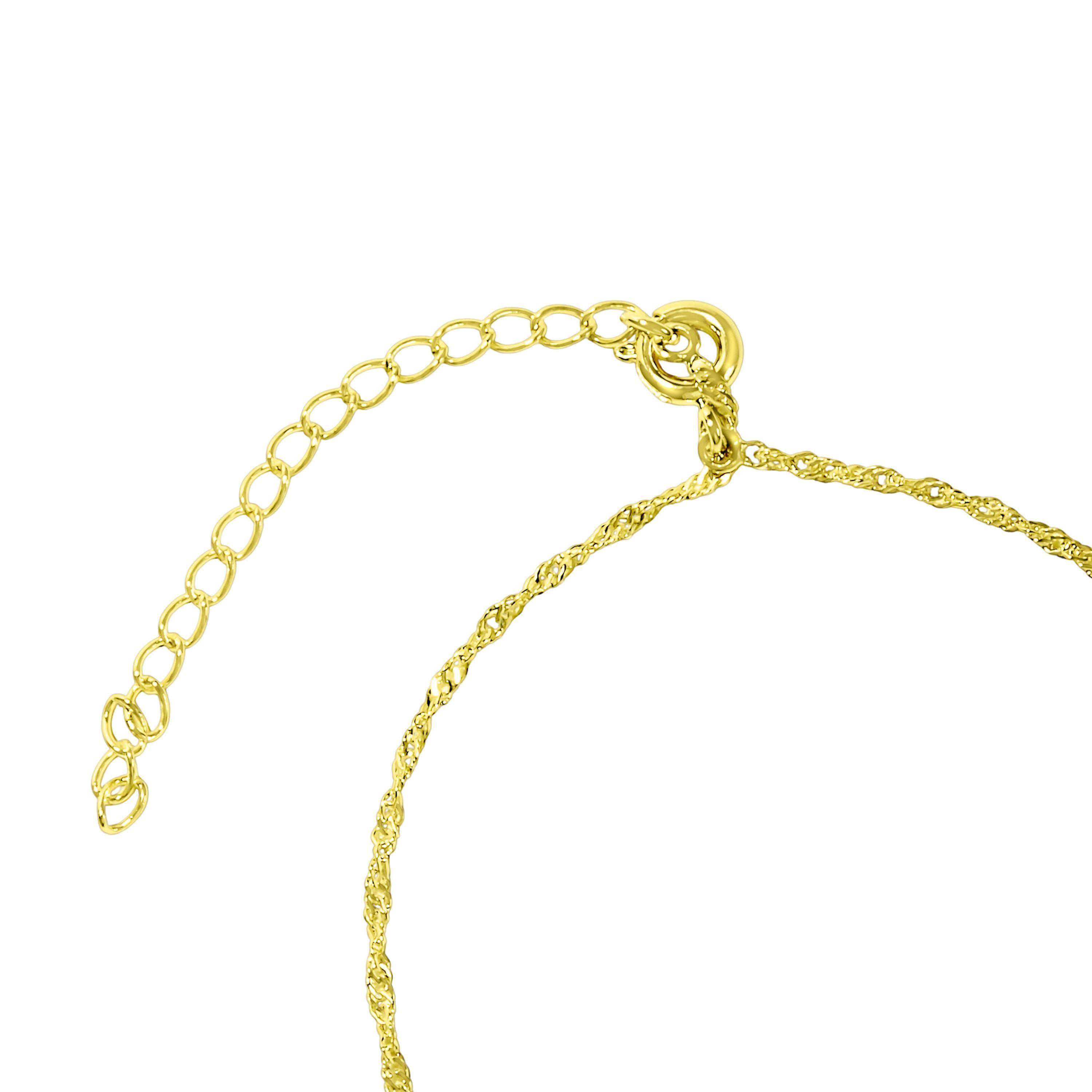 Tobillera Cadena Singapur Enchapado Oro 18K-2