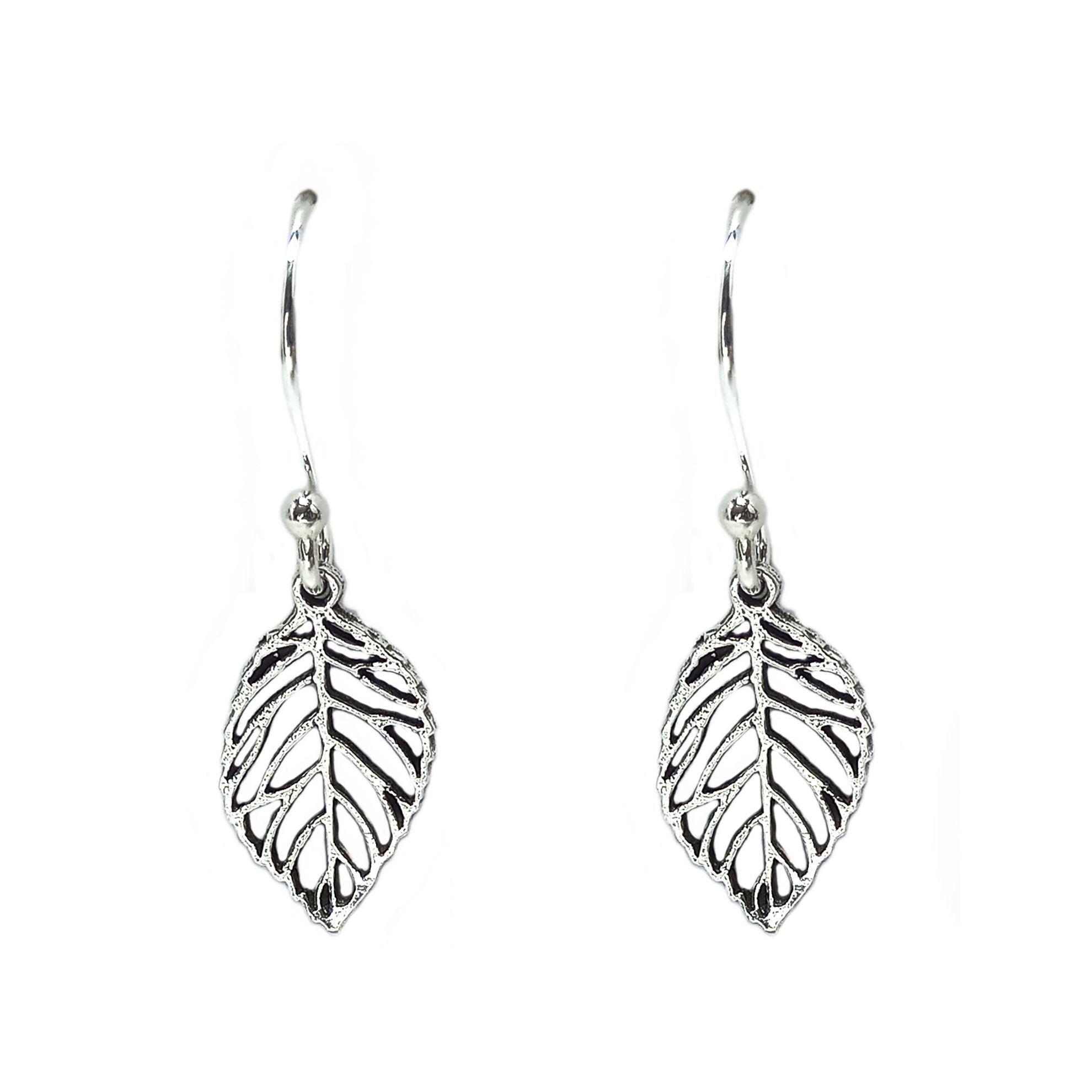 Aros Hoja Calada Plata Fina 925-0