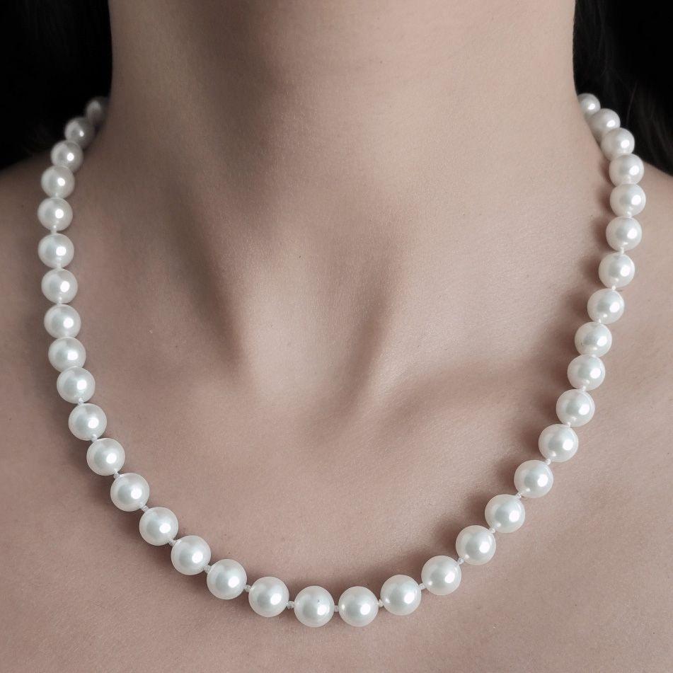 Collar Perlas 8mm Shellpearl Nácar Blanco-4