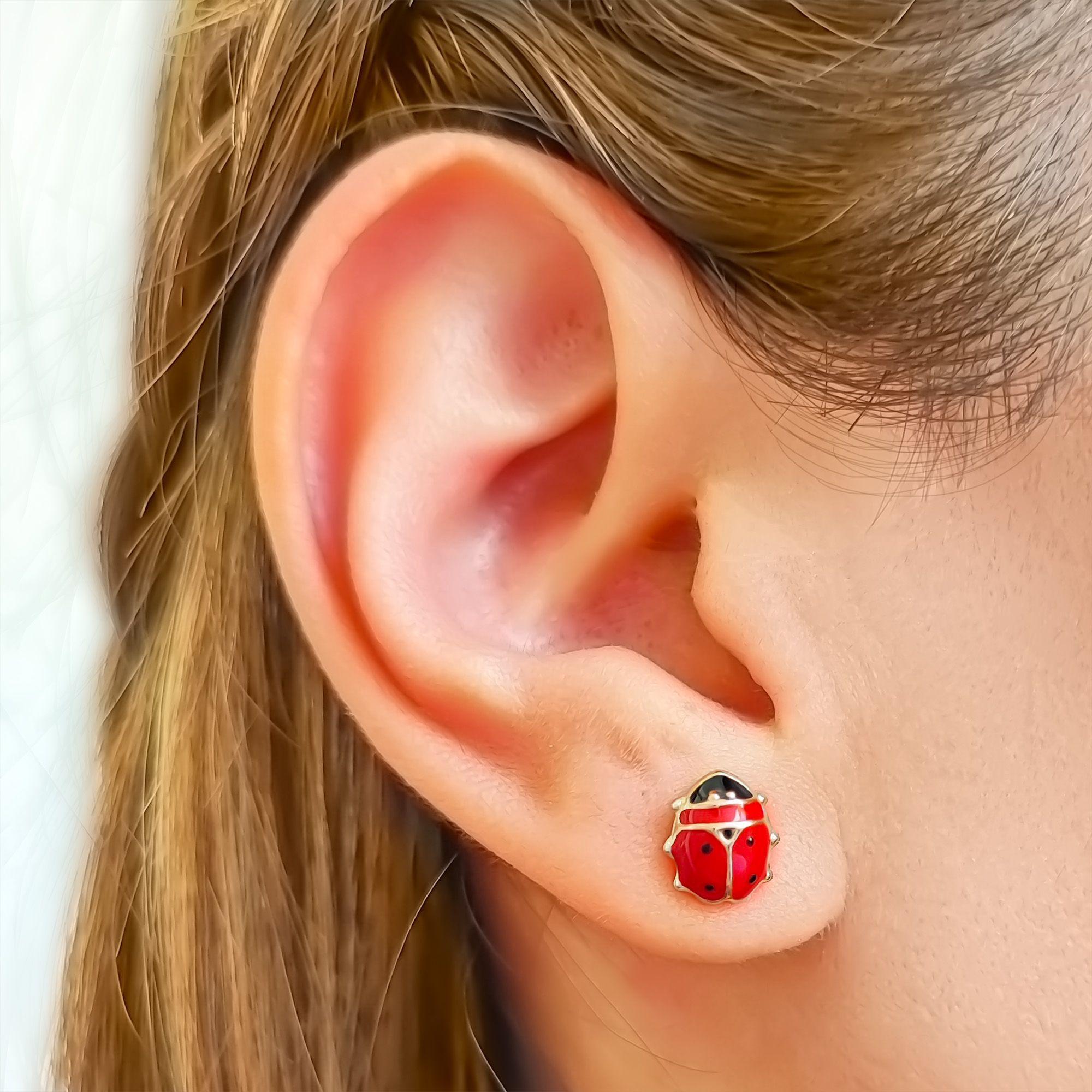Aros Abridores Chinita Niña Laminado Oro 18K-1