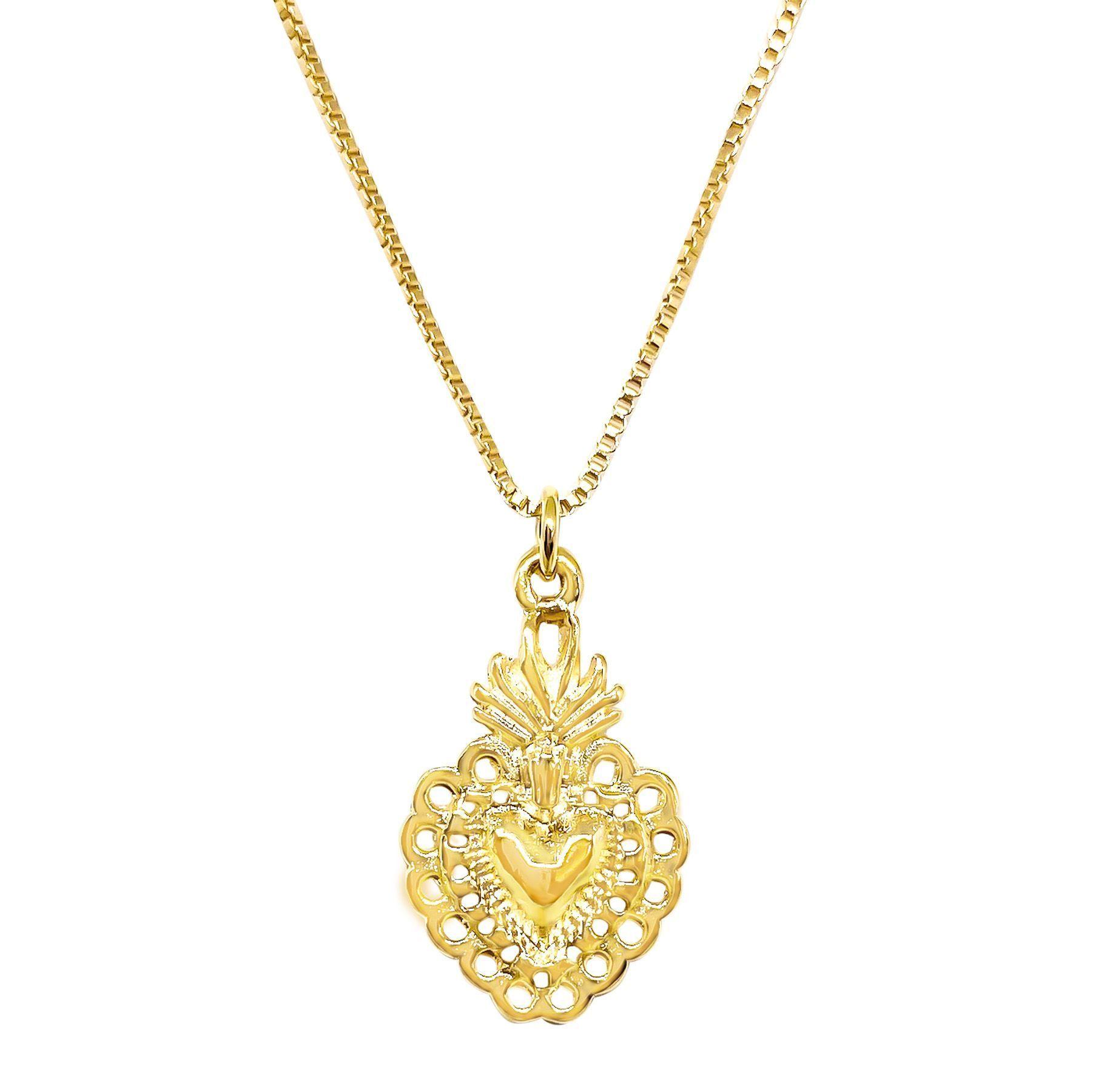 Collar Amore Corazón Detente Enchapado Oro 18K-2