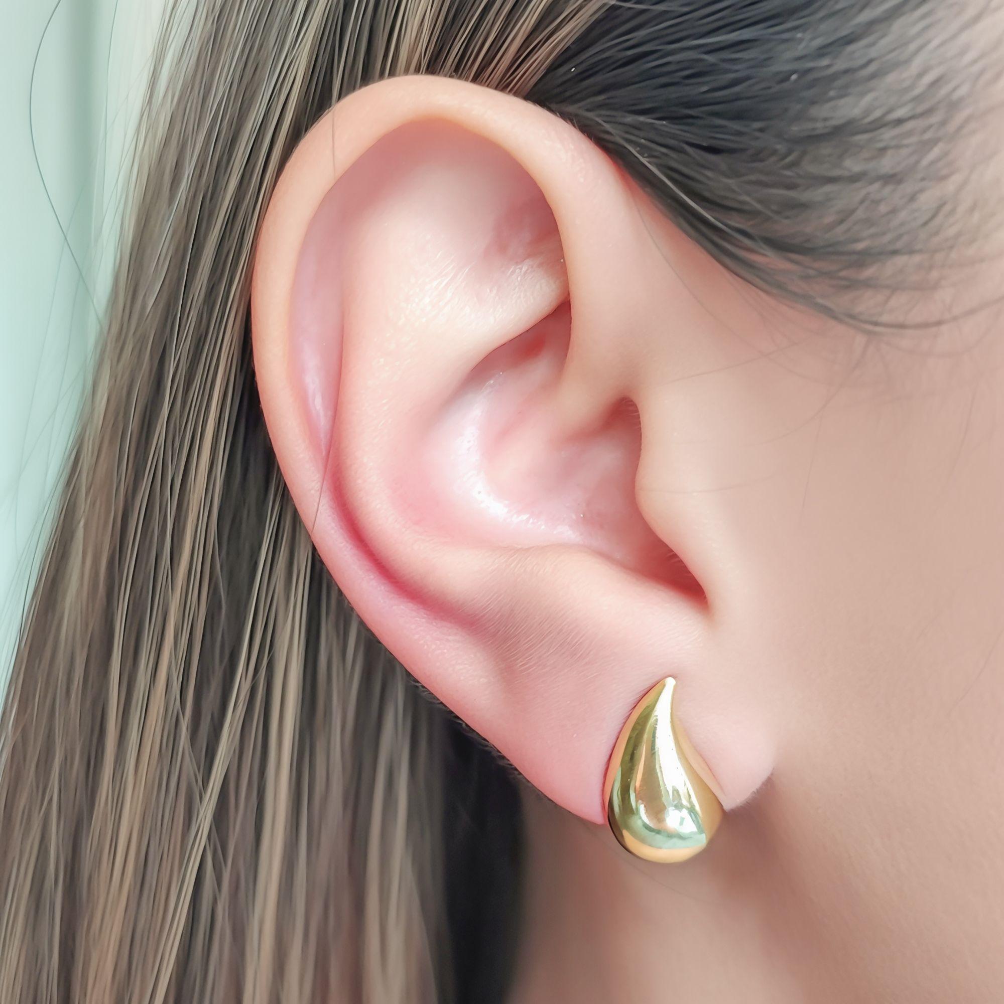 Aros Gota Adriana Enchapado Oro 18k-4