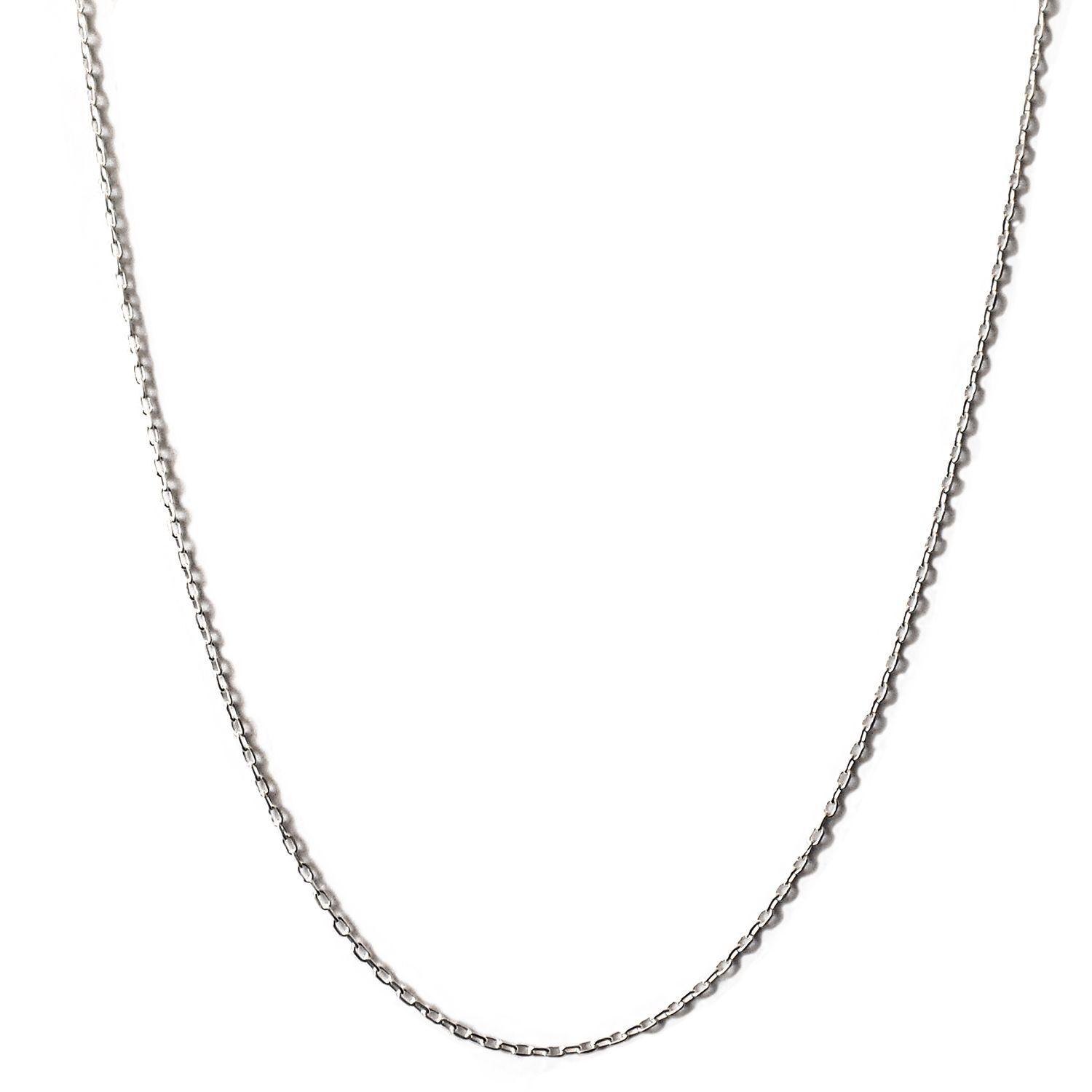 Cadena Limada Delgada 40cm Plata Fina 925 -0