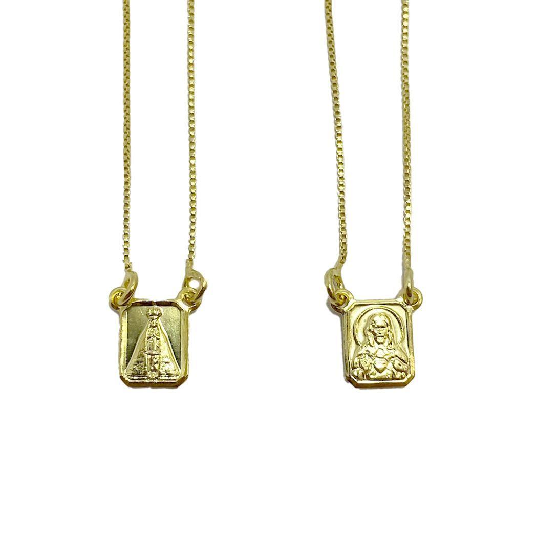 Collar Escapulario Enchapado Oro 18K-0