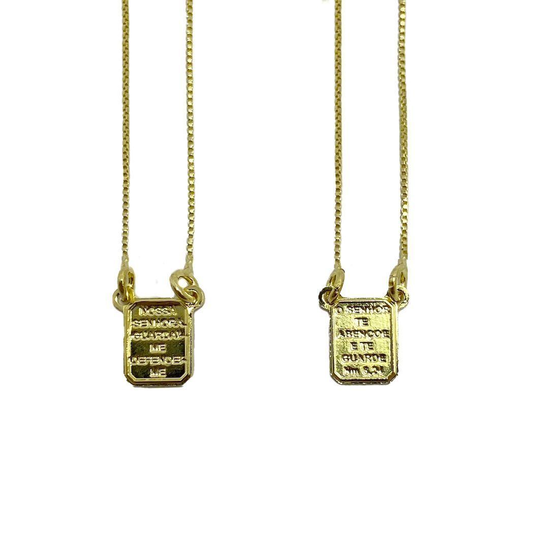 Collar Escapulario Enchapado Oro 18K-2