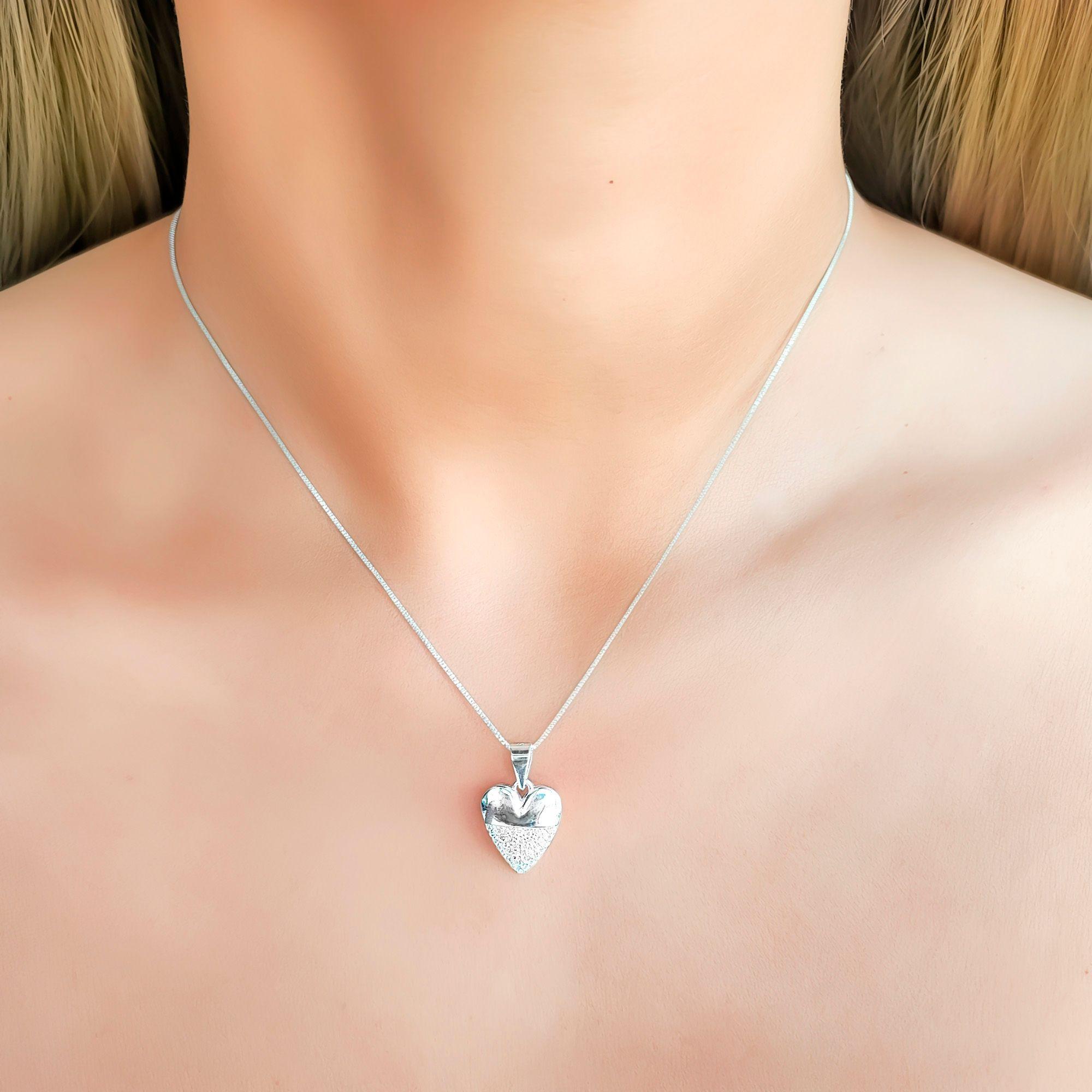 Collar Corazón Carlota Circón Plata Fina 925-2