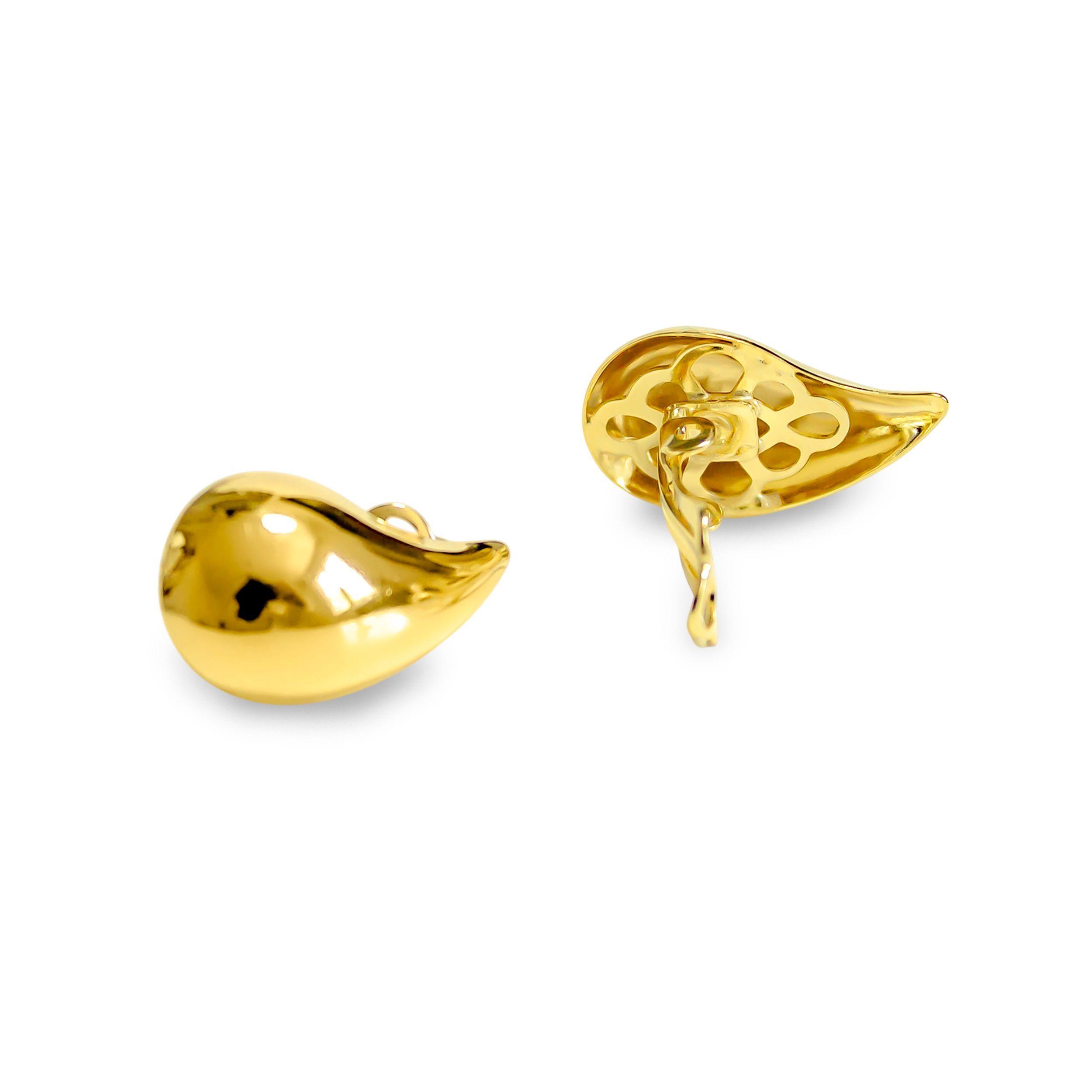 Aros Gota Clip Enchapado Oro 18k-2