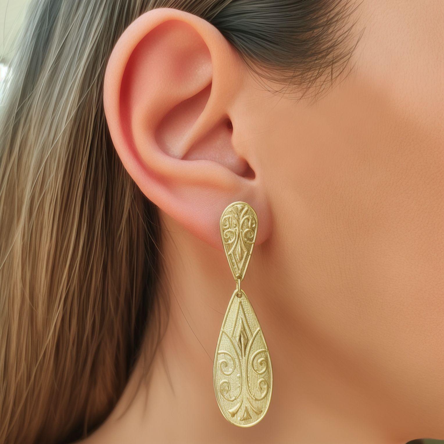 Aros Colgantes Lara Enchapado Oro 18KA-2