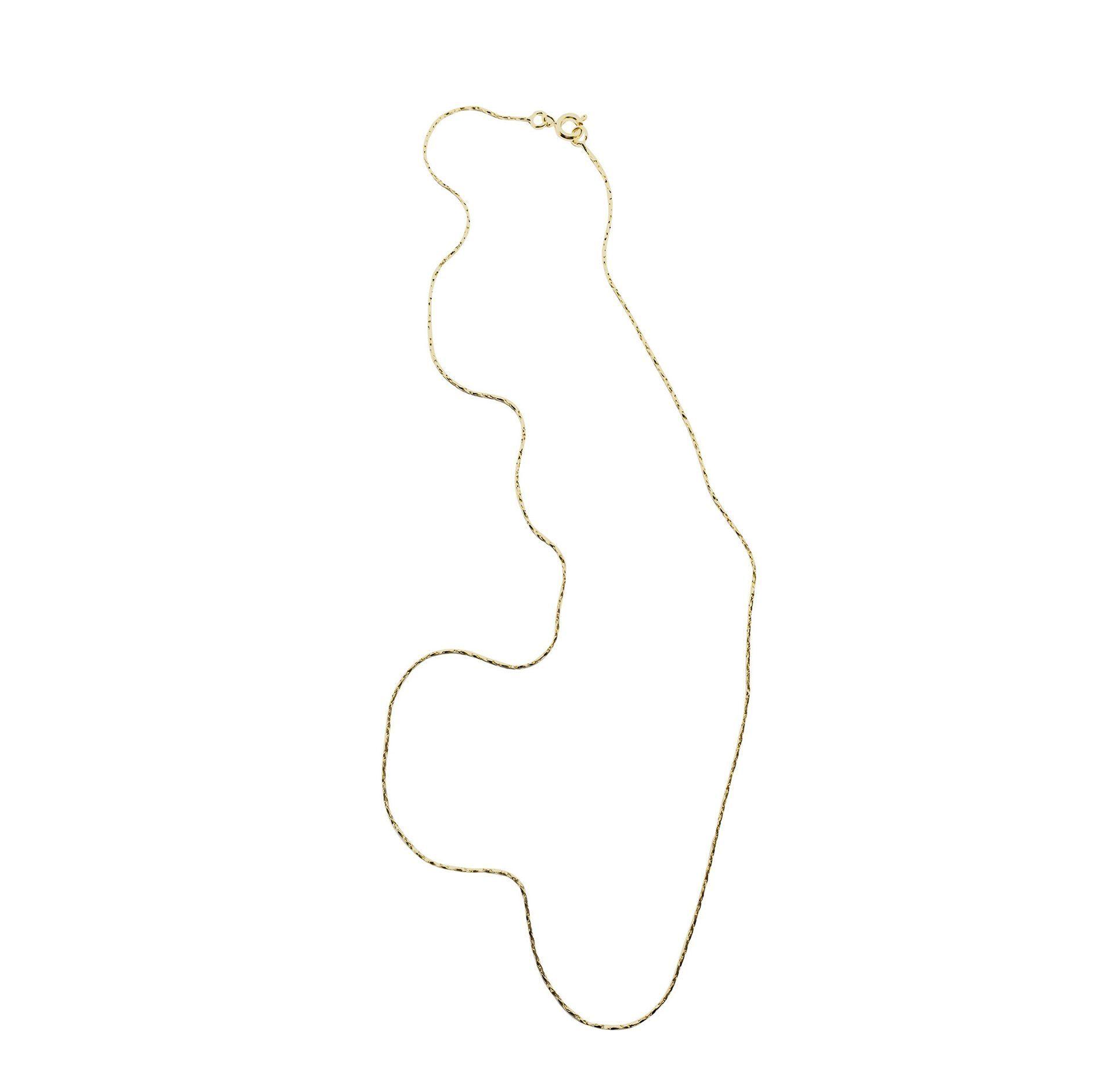 Cadena Torcida Fina 50cm Enchapado Oro 18K-0