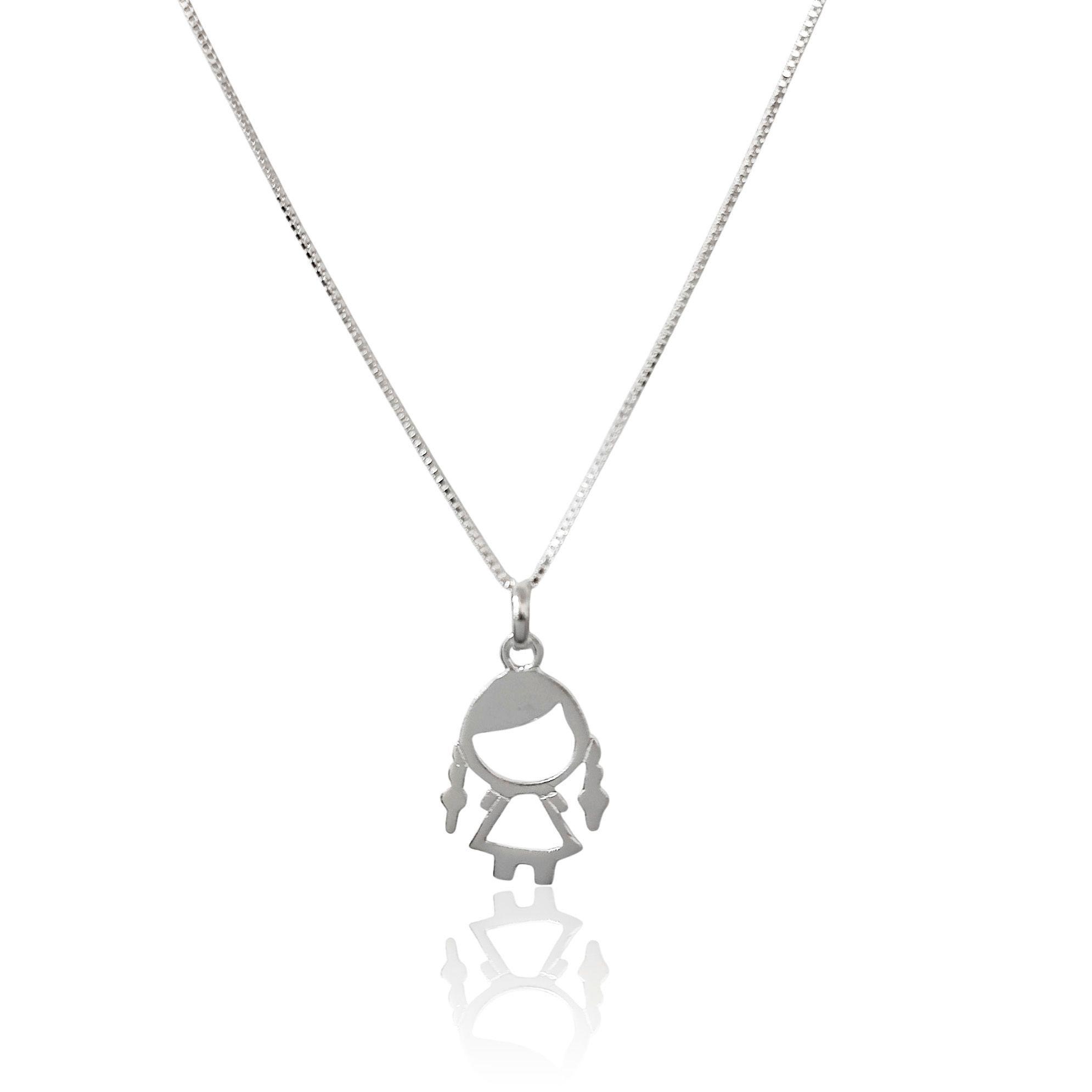 Collar Niña Calado Plata Fina 925-0