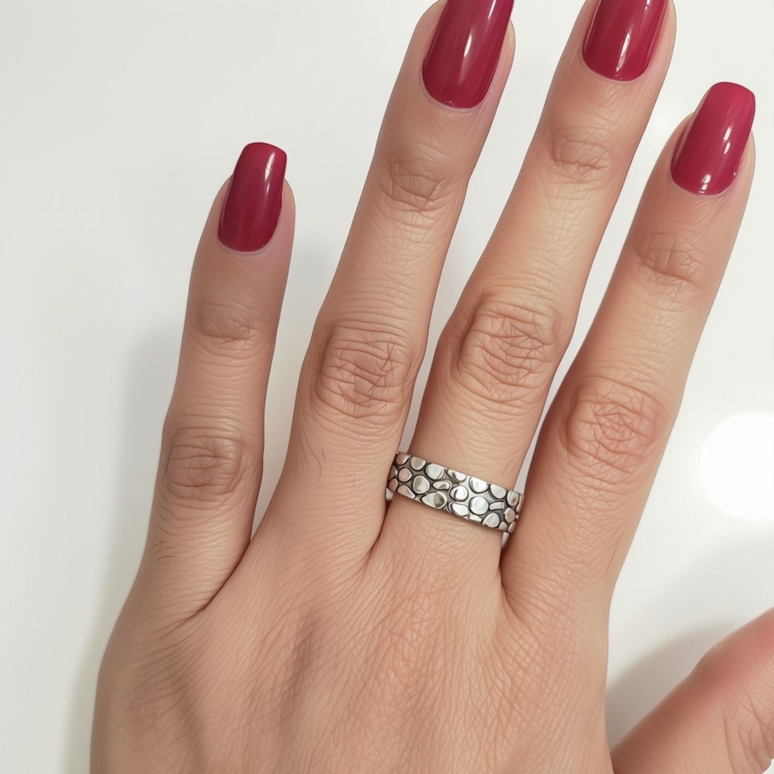 Anillo Labrado Plata Fina 925-2