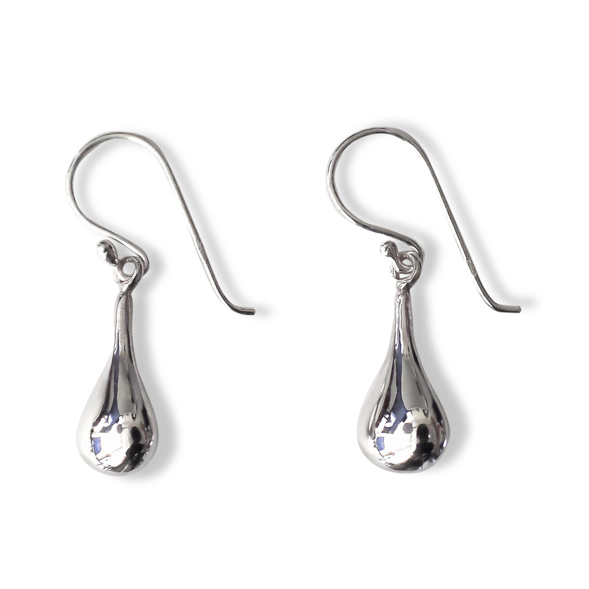 Aros Gota Colgante Plata Fina 925-0