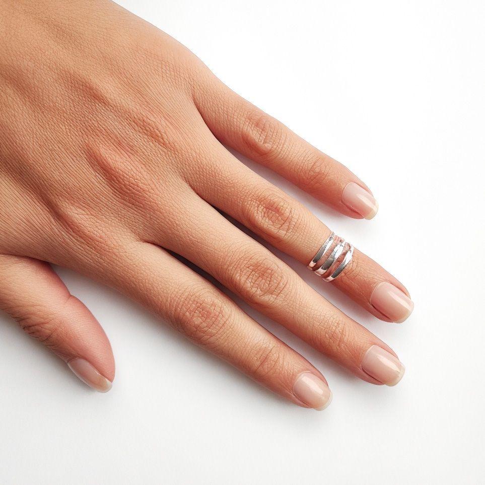 Anillo Midi 3 Argollas Plata Fina 925-2