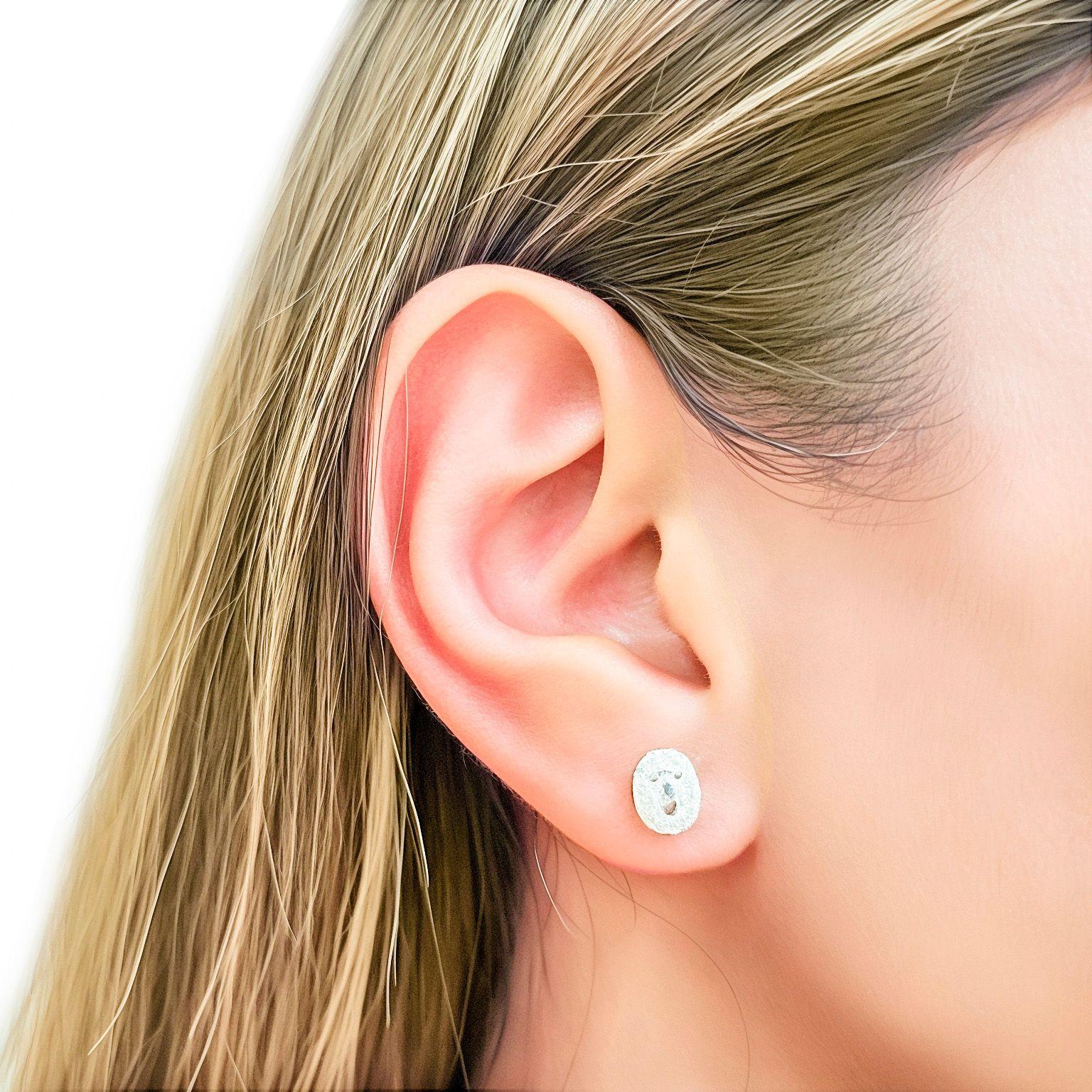 Aros Roseta Oval Circón Blanco Plata Fina 925-2