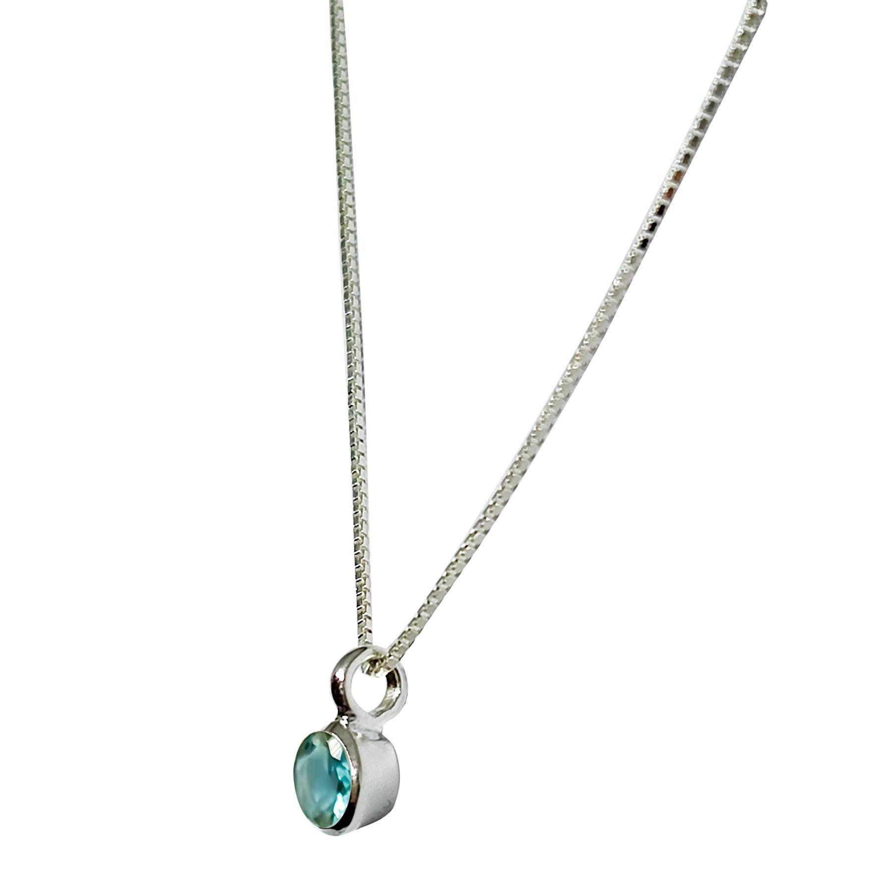 Collar Naisha Topacio Celeste Plata Fina 925-2