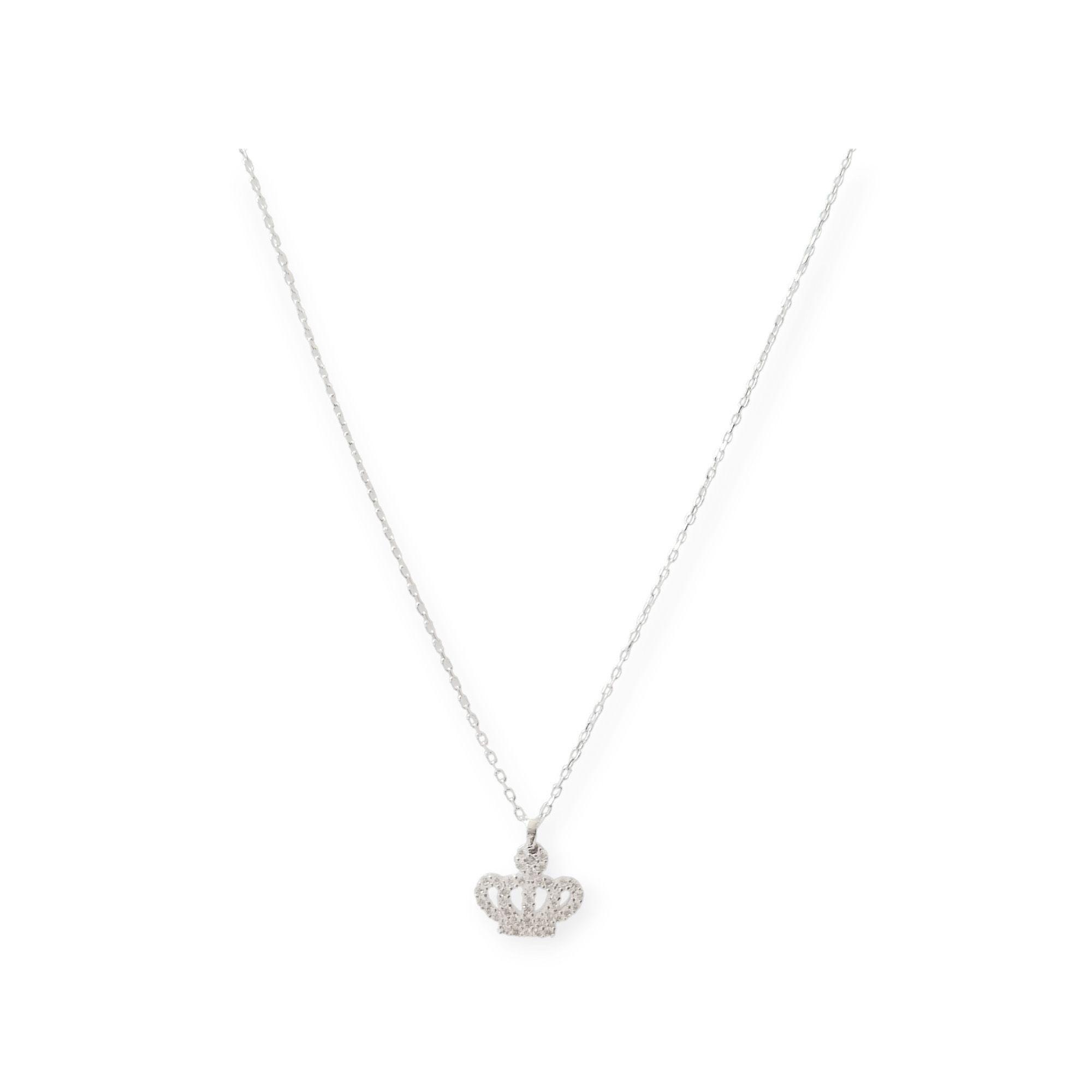 Collar Corona Reina Circón Plata Fina 925-1